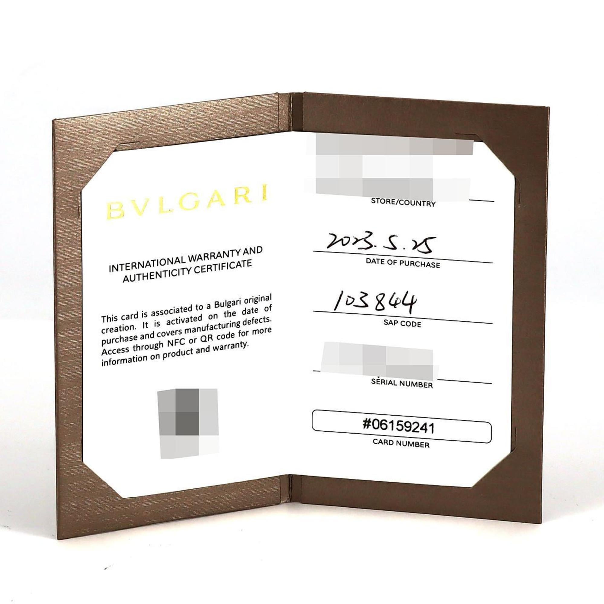 BVLGARI Aluminium Chronograph Capri LIMITED BB40ATCH 103844 ArmbanduhrAutomatik