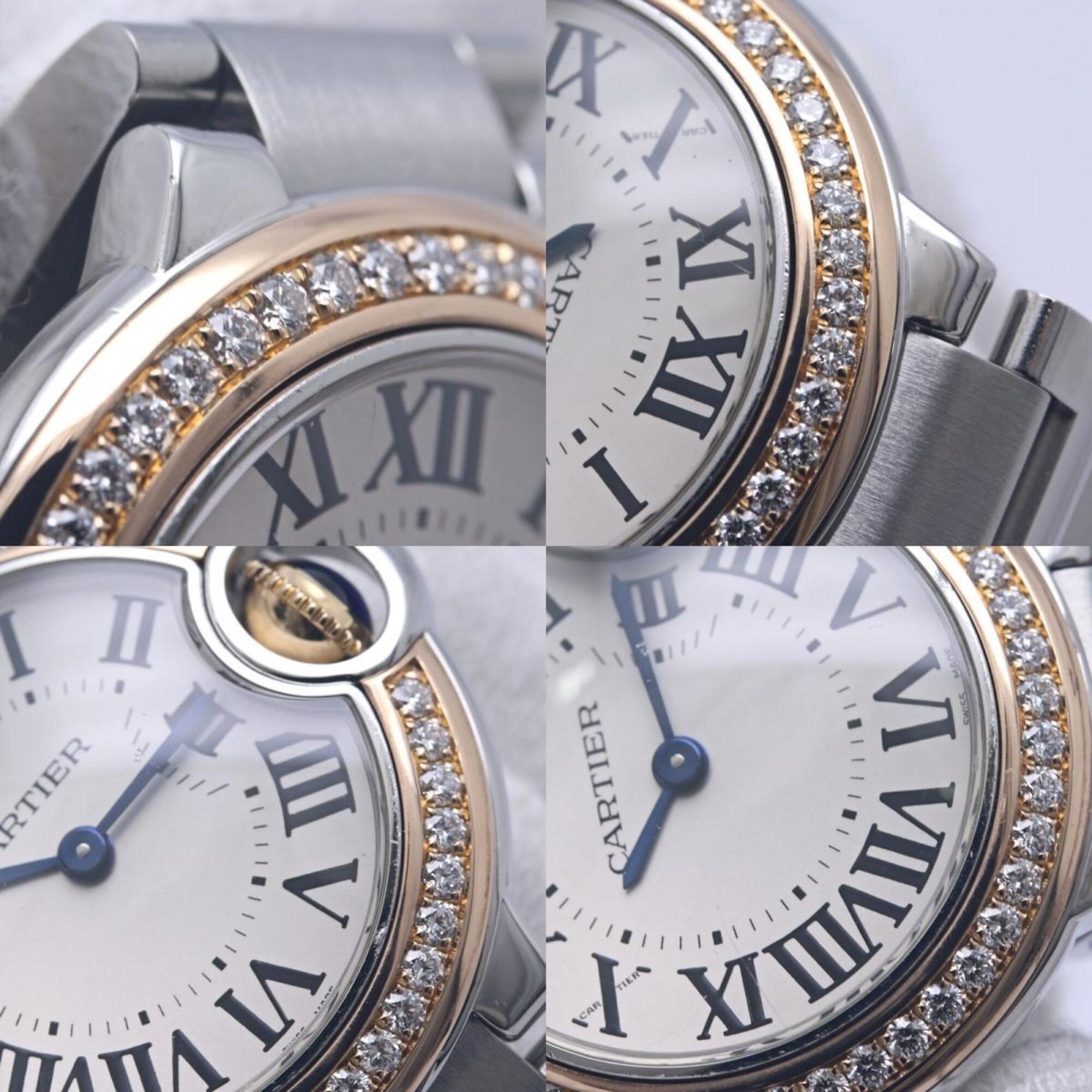 CARTIER Cartier Ballon Bleu SM Bezel Diamond WE902079 Dameshorloge K18PGxSS 40308