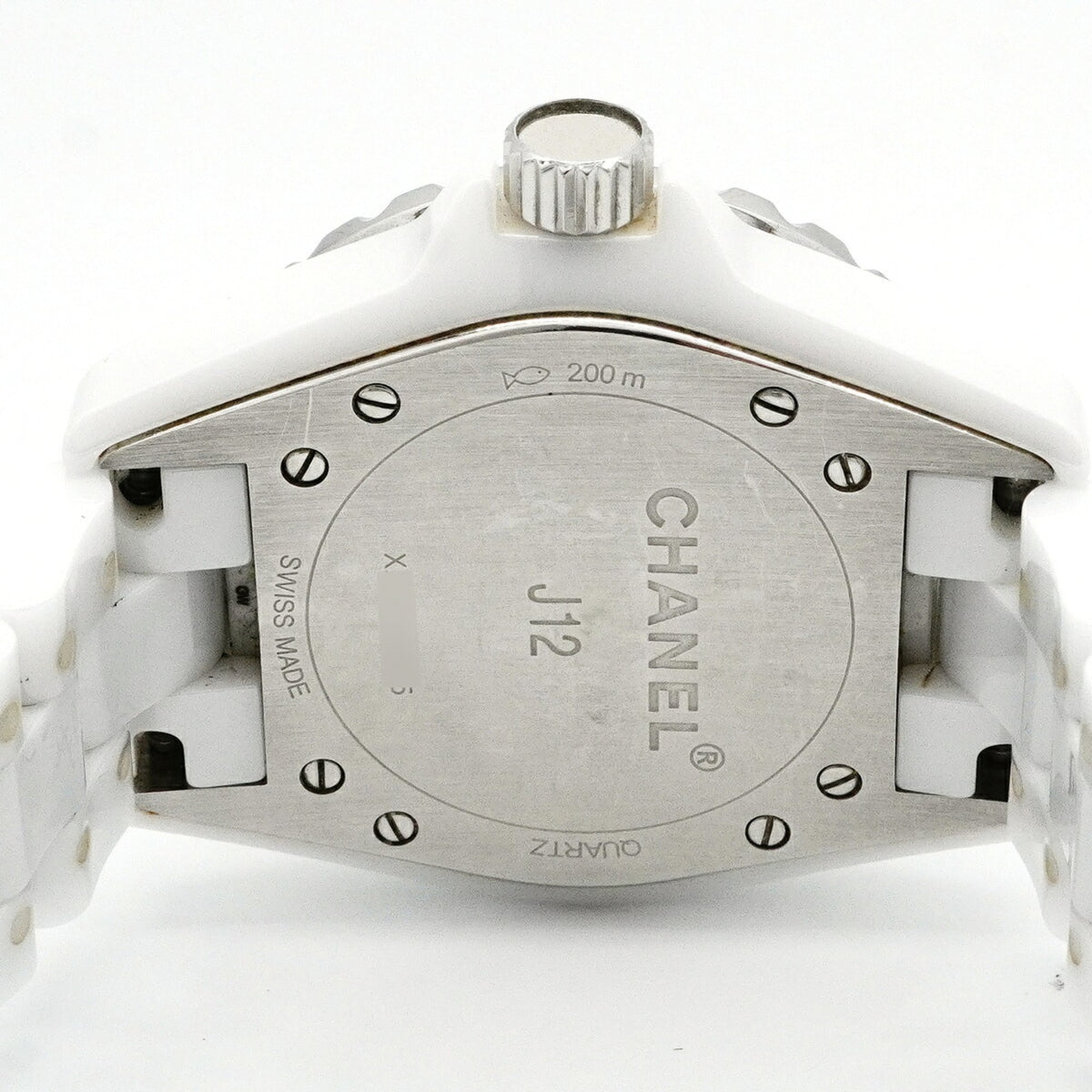 Chanel J12 12P Diamond H1628 White Dial 34mm Watch