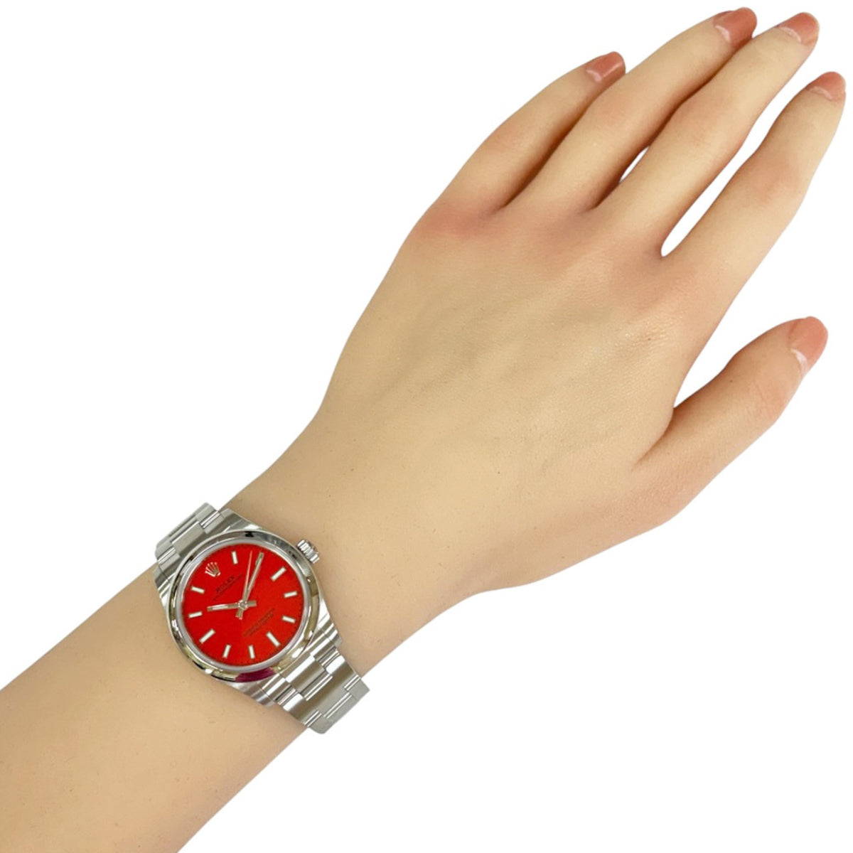 Montre Rolex Oyster Perpetual 277200 Rouge avec cadran coloré, 31 mm