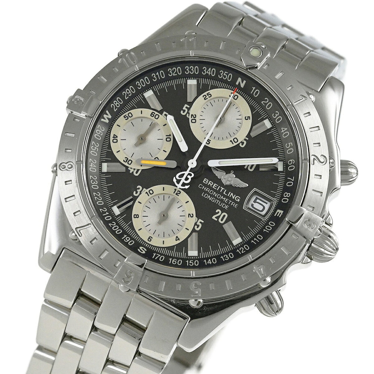 Breitling Chronomat Longitude A20348 Gray, Silver Dial 39mm Watch