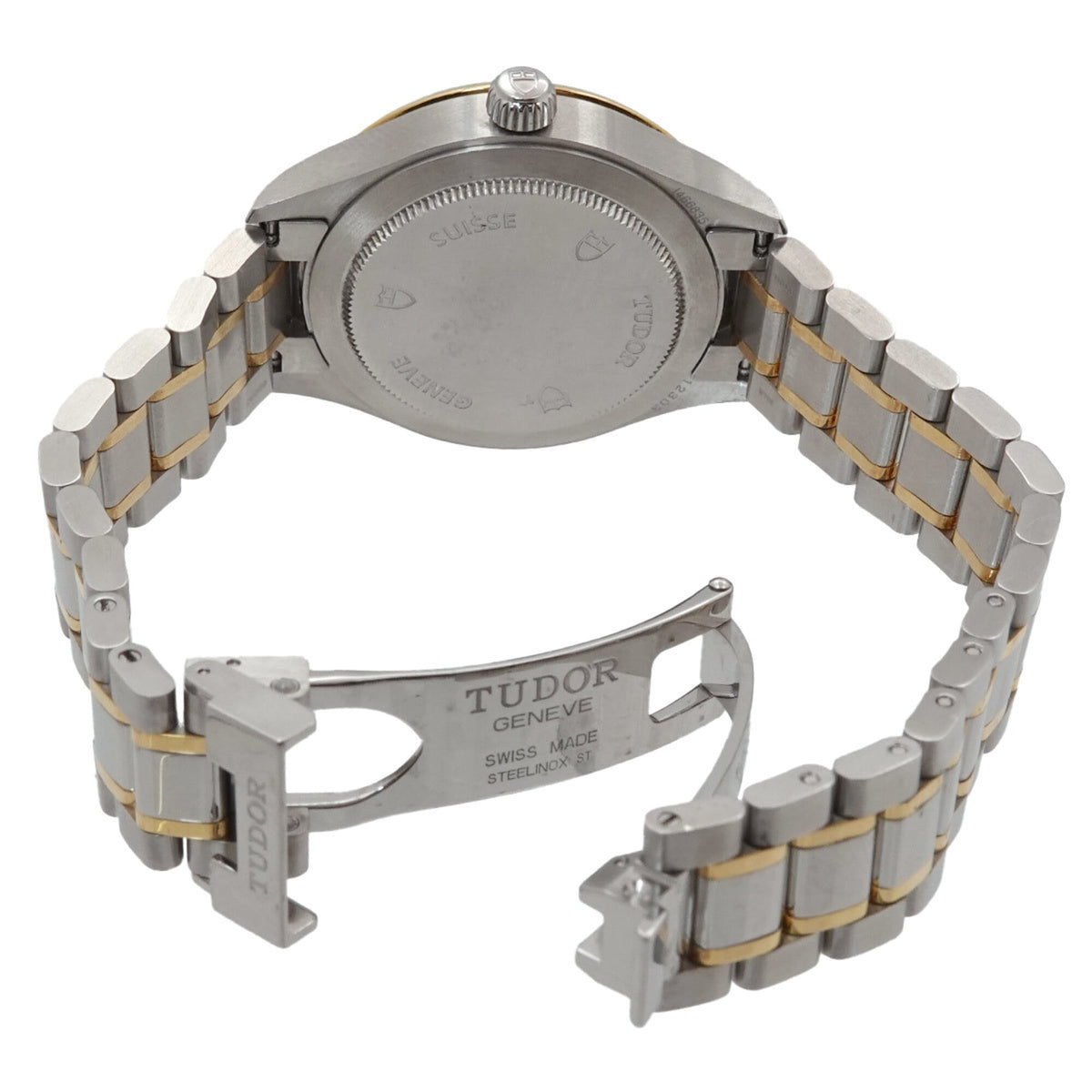 Kombination im Tudor-Stil 12303 Silber Zifferblatt 34 mm Uhr