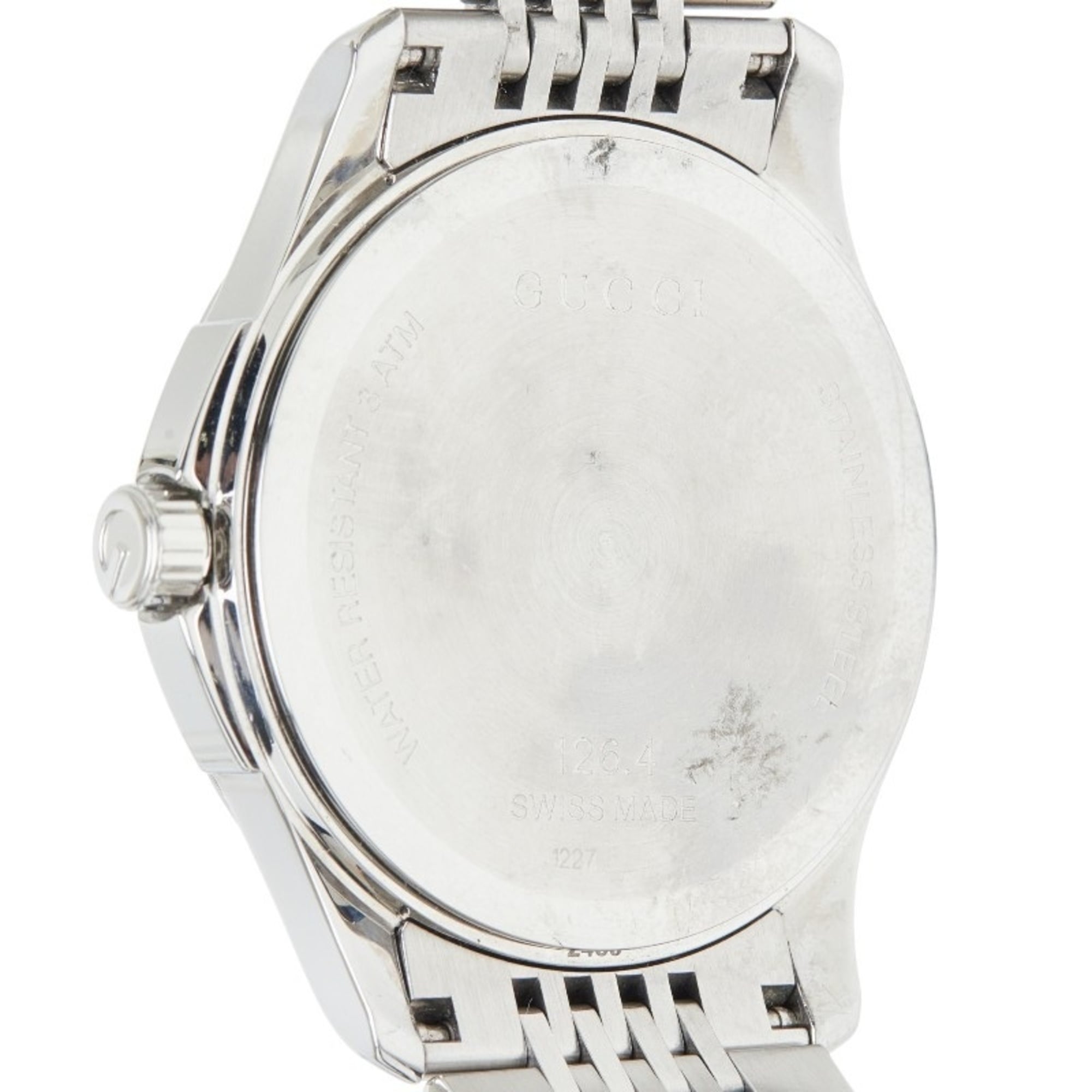 Montre Gucci G-Timeless G-Logo 126.4 Quartz cadran Blanc acier inoxydable, pour homme GUCCI