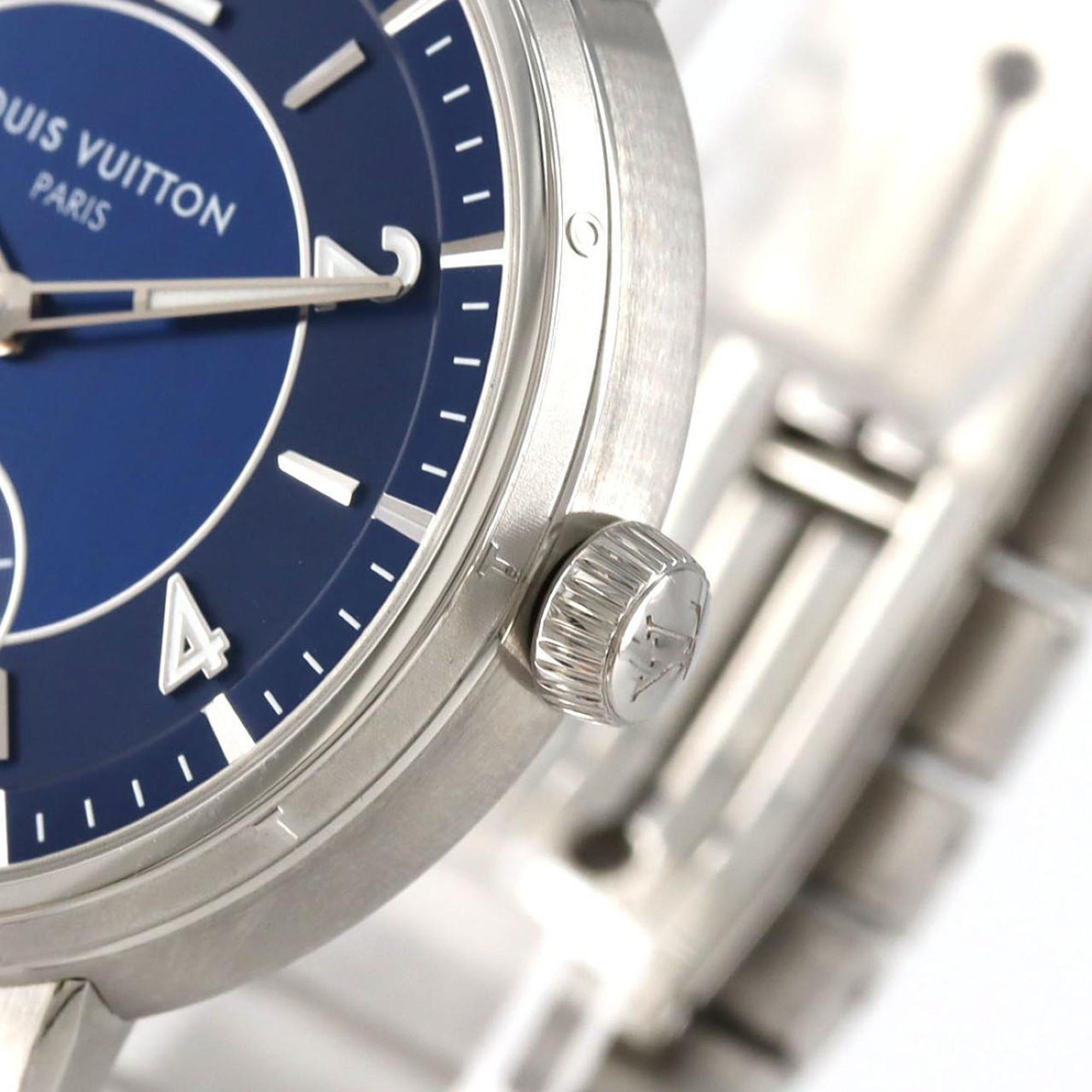 Louis Vuitton Tambour Automatic Steel Blue W1ST20 Stainless Watch