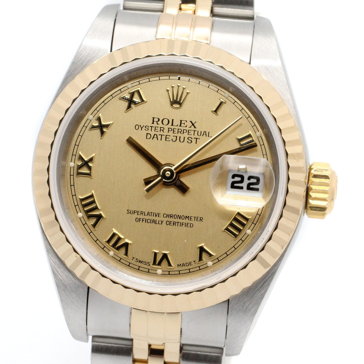 Rolex Datejust 79173 Champagne, Gold Dial 26mm Watch