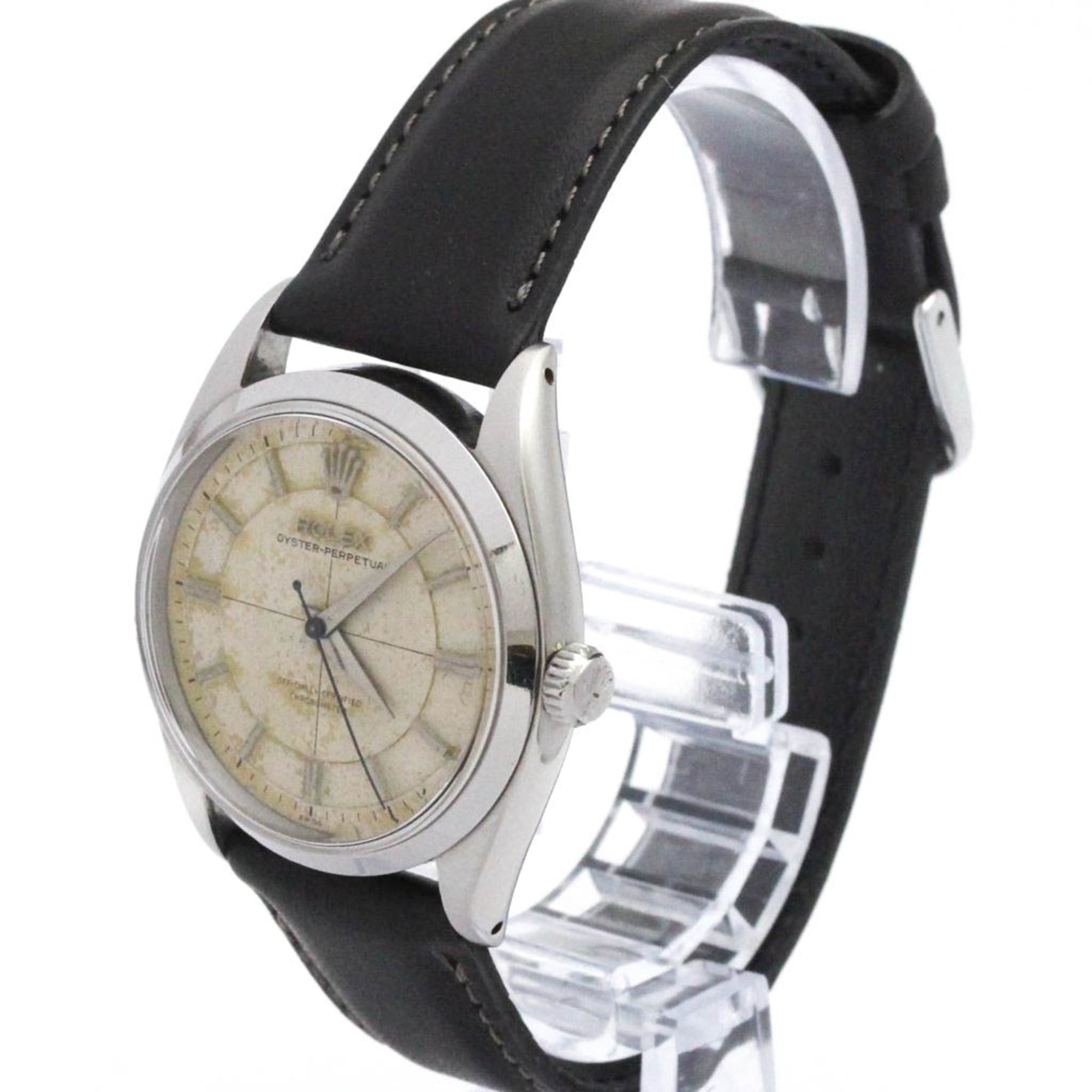 ROLEX Oyster Perpetual Stainless Steel Automatic Mens Watch 6564 Vintage