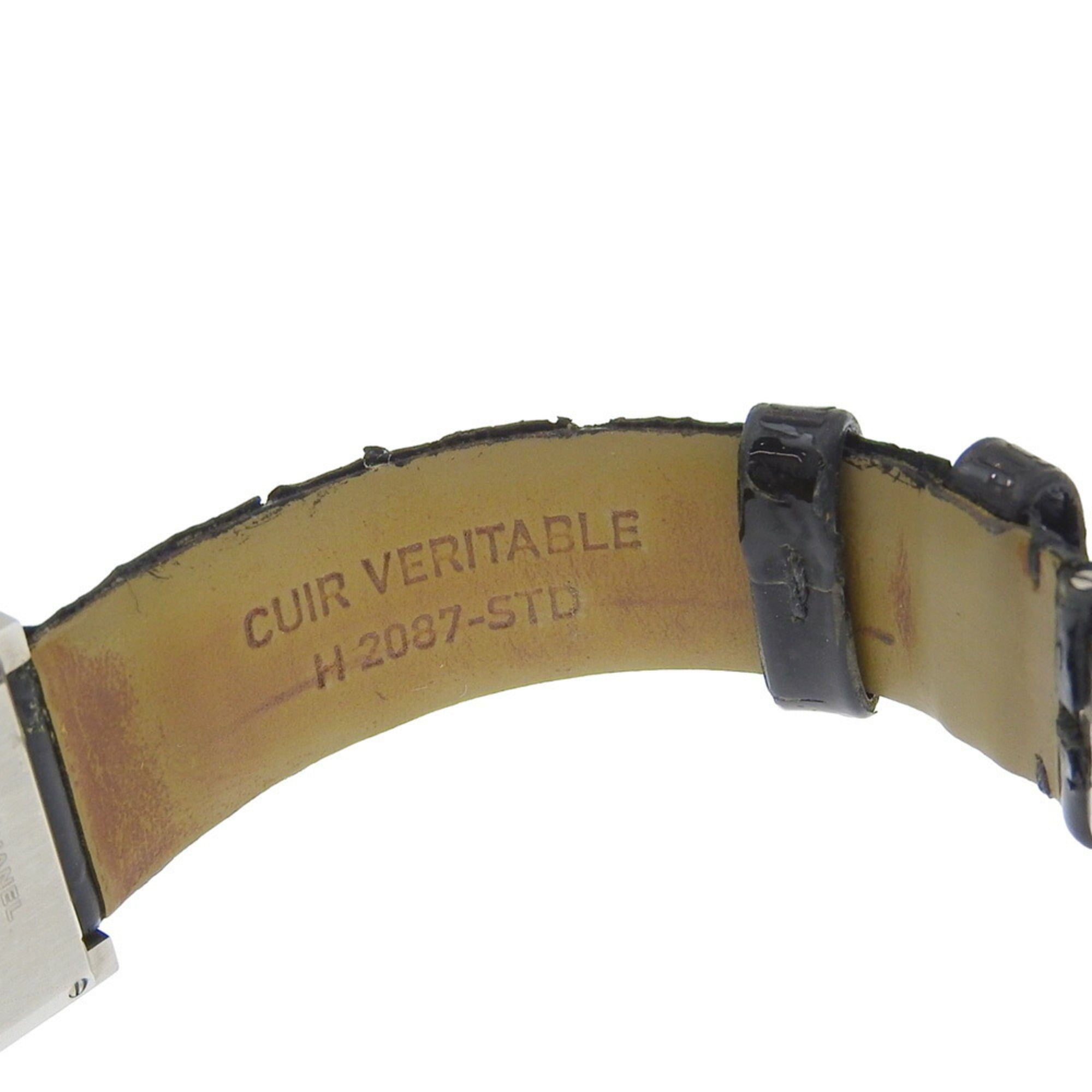 Montre pour femme Chanel Mademoiselle H0525, cadran Noir acier inoxydable et cuir émailléQuartz 23 mm