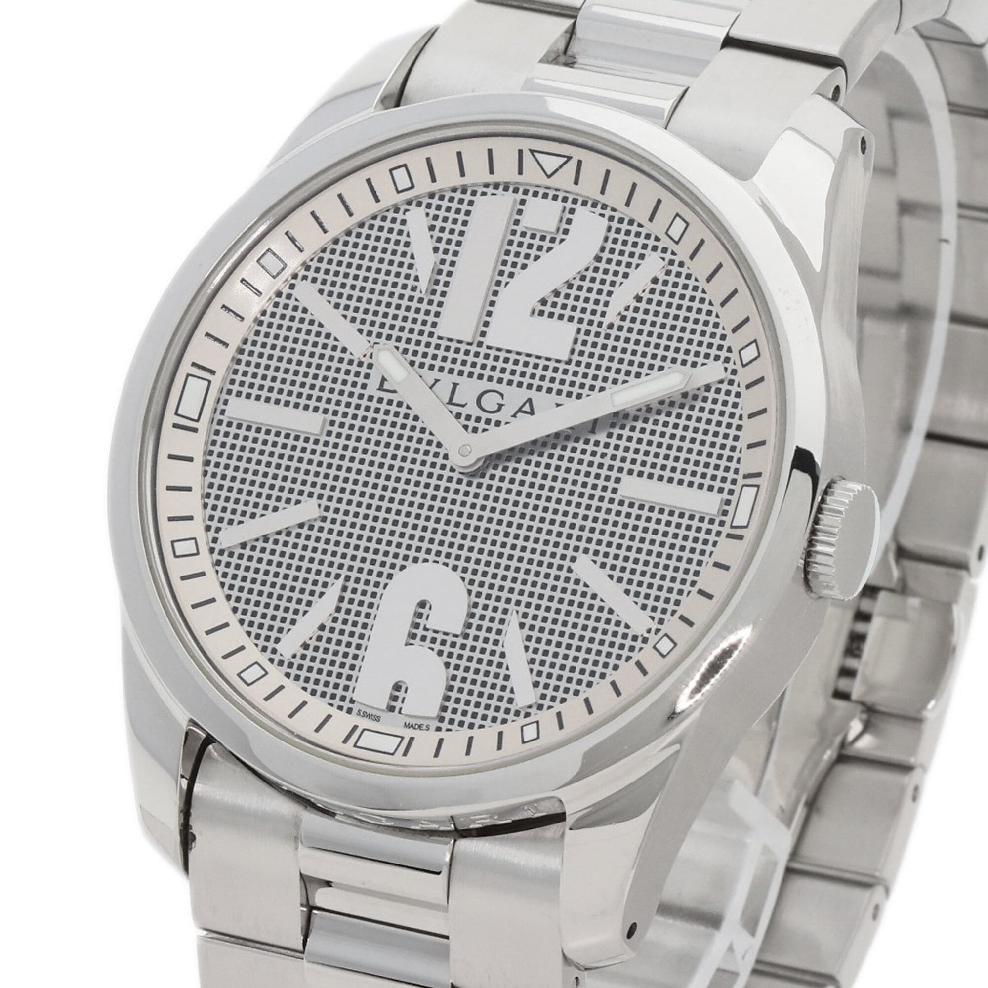 BVLGARI ST42SS Solotempo Herrenuhr aus Edelstahl