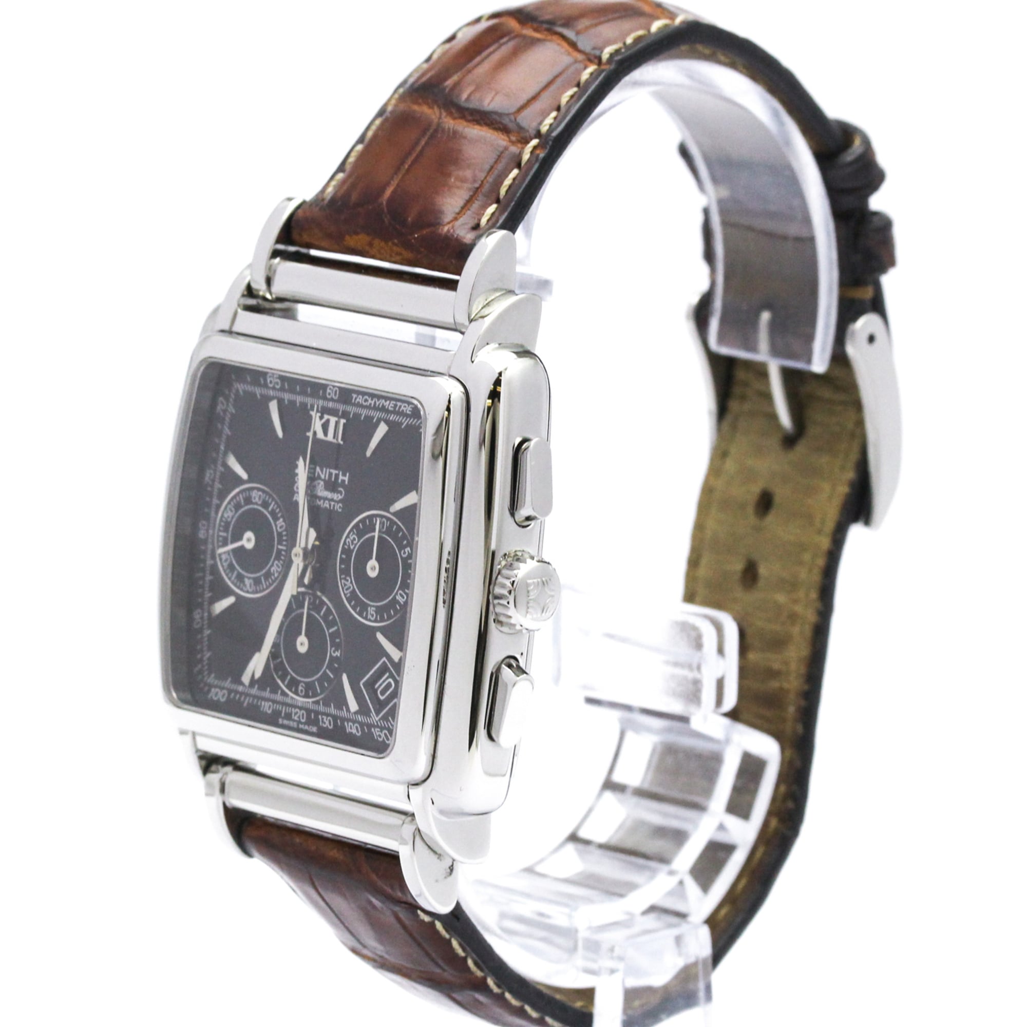 ZENITH Class El Primero Chronograph Steel Watch 01.0420.400 Polished