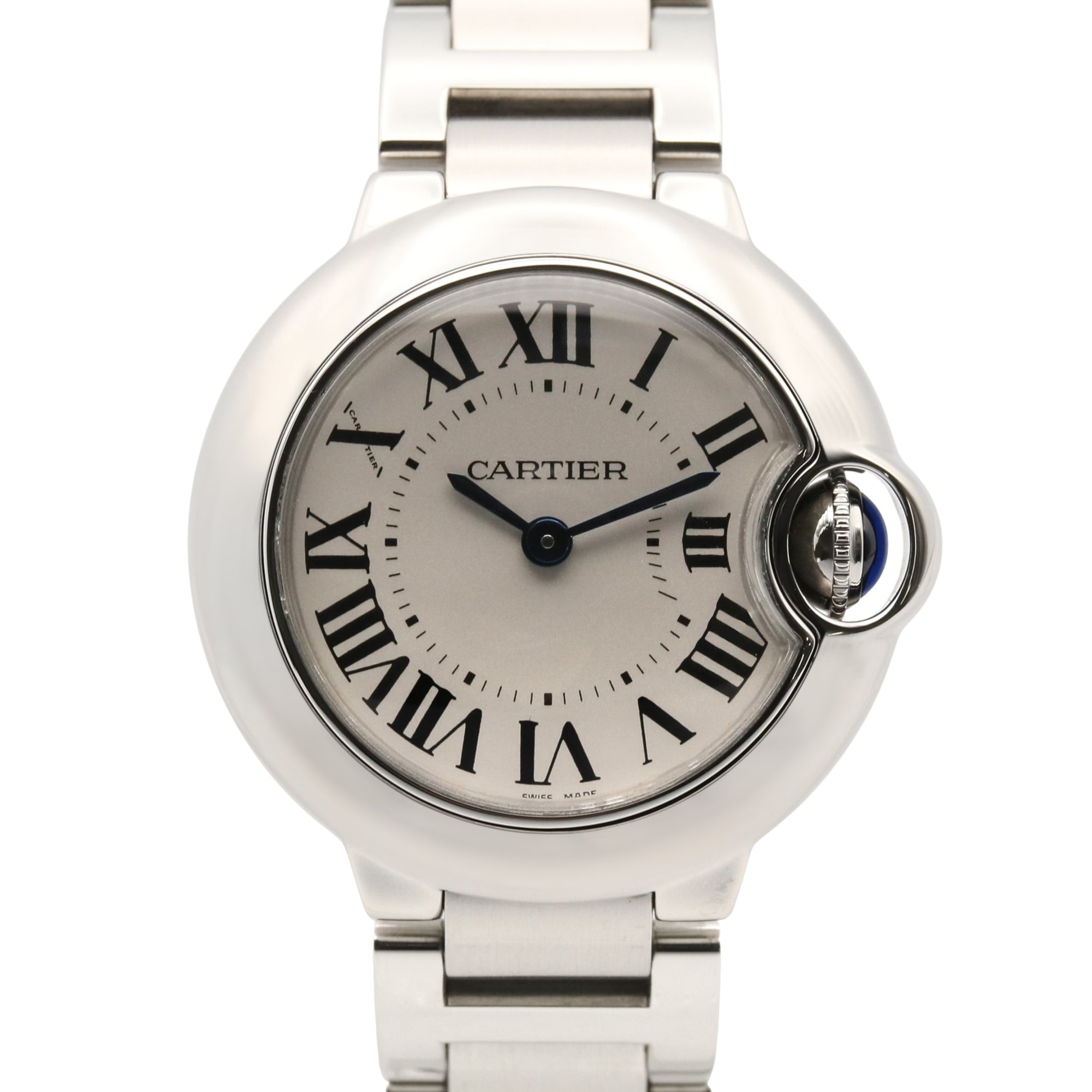 Cartier Ballon Bleu SM W69010Z4 Silver Dial 28mm Watch