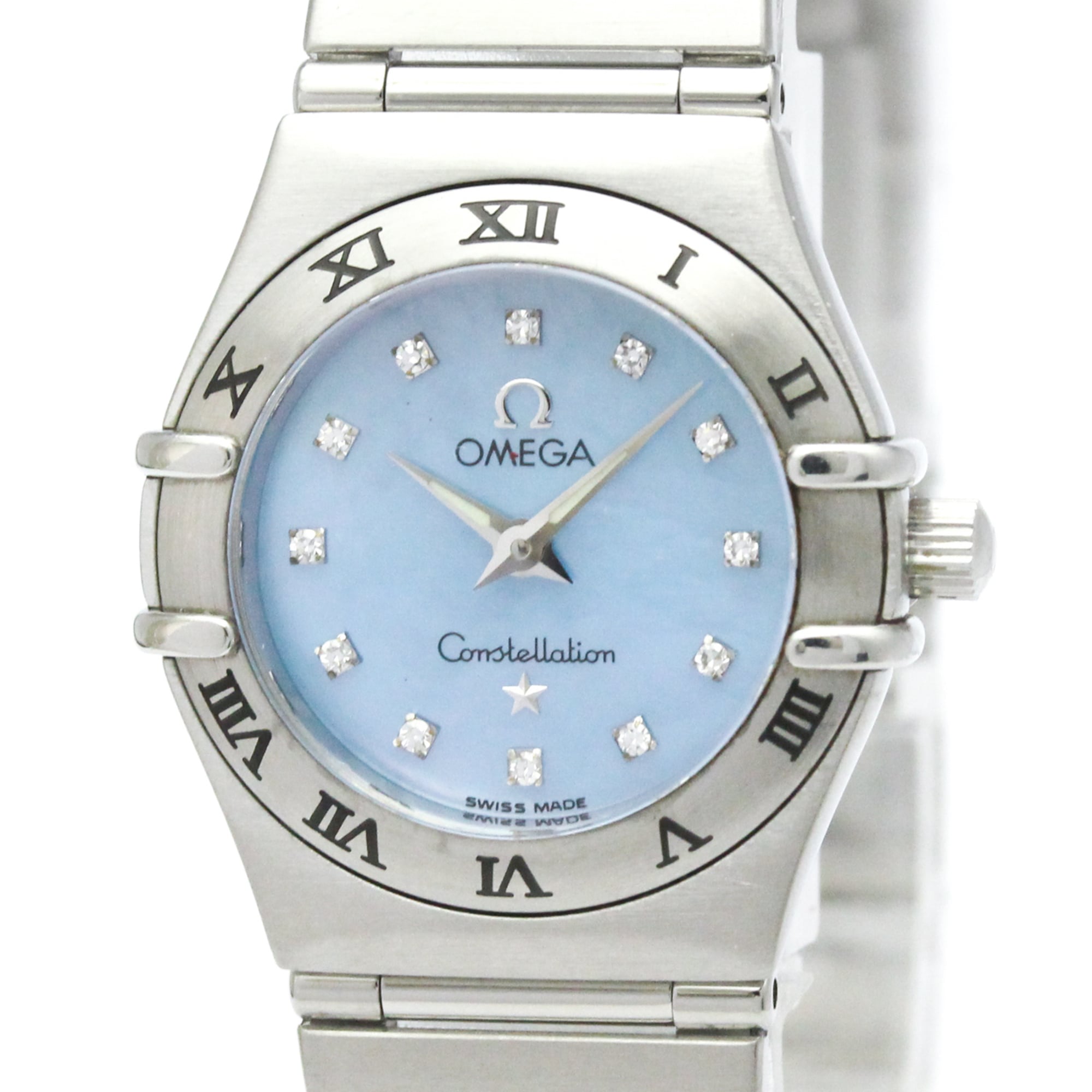 Montre Omega Constellation 1562.85 à cadran bleu, boîtier de 22 mm