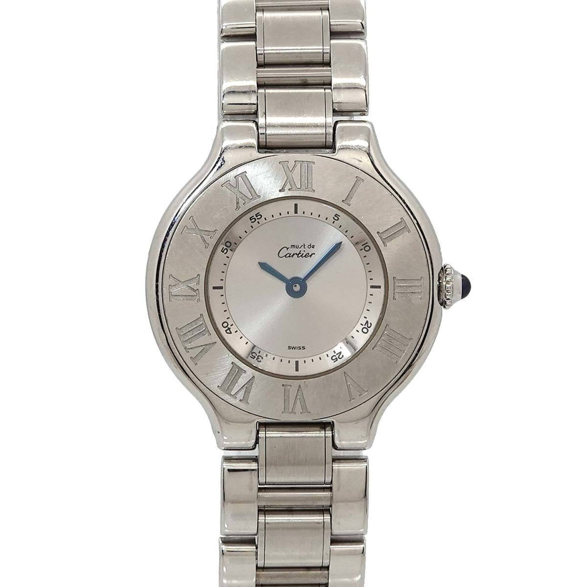 Cartier Must 21 Vingt-et-un W10109T2 Silber Zifferblatt 28 mm Uhr