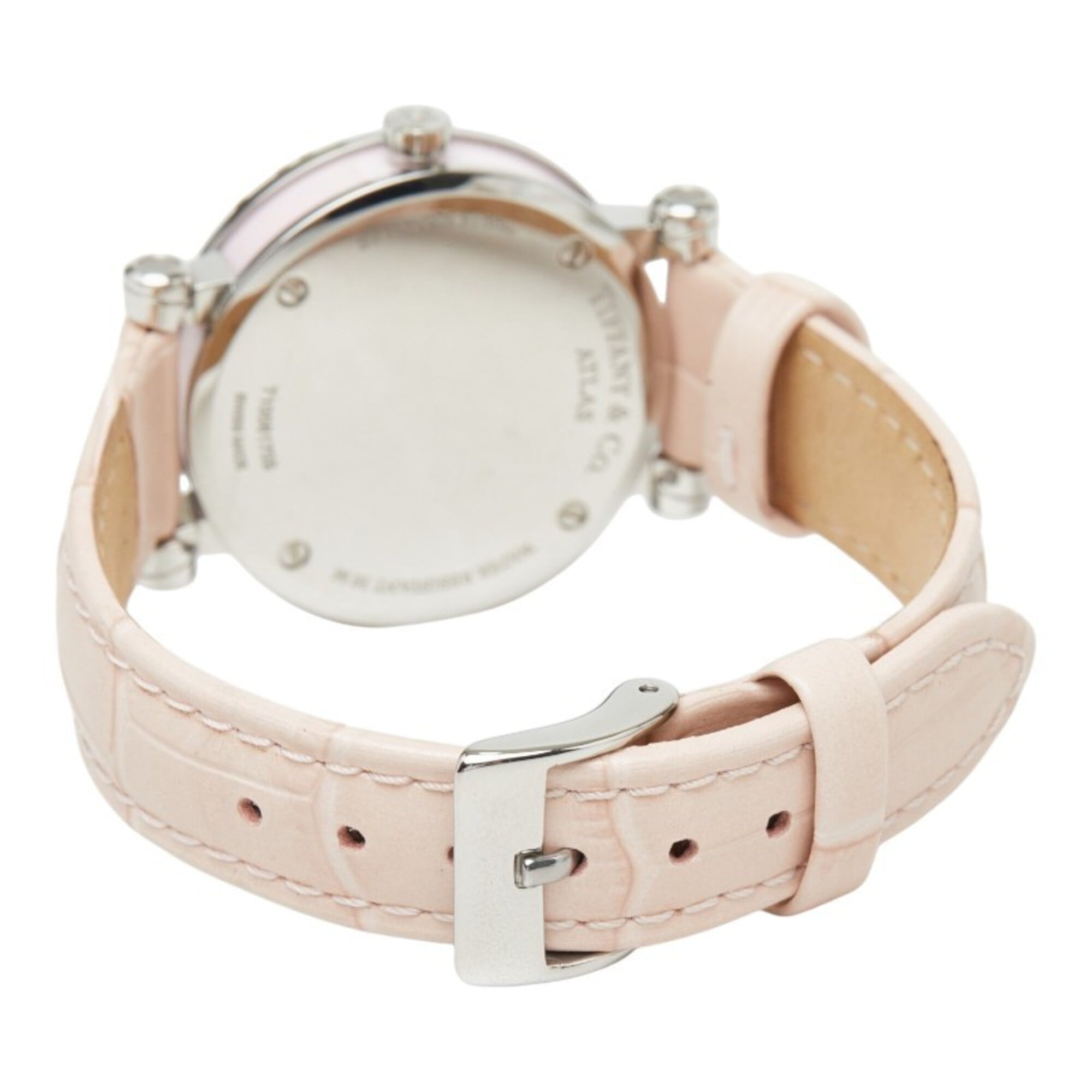 Montre Tiffany &amp; Co. Atlas Z1300.11.11A31A41A Quartz cadran Rose acier inoxydable, cuir et céramique, pour femme