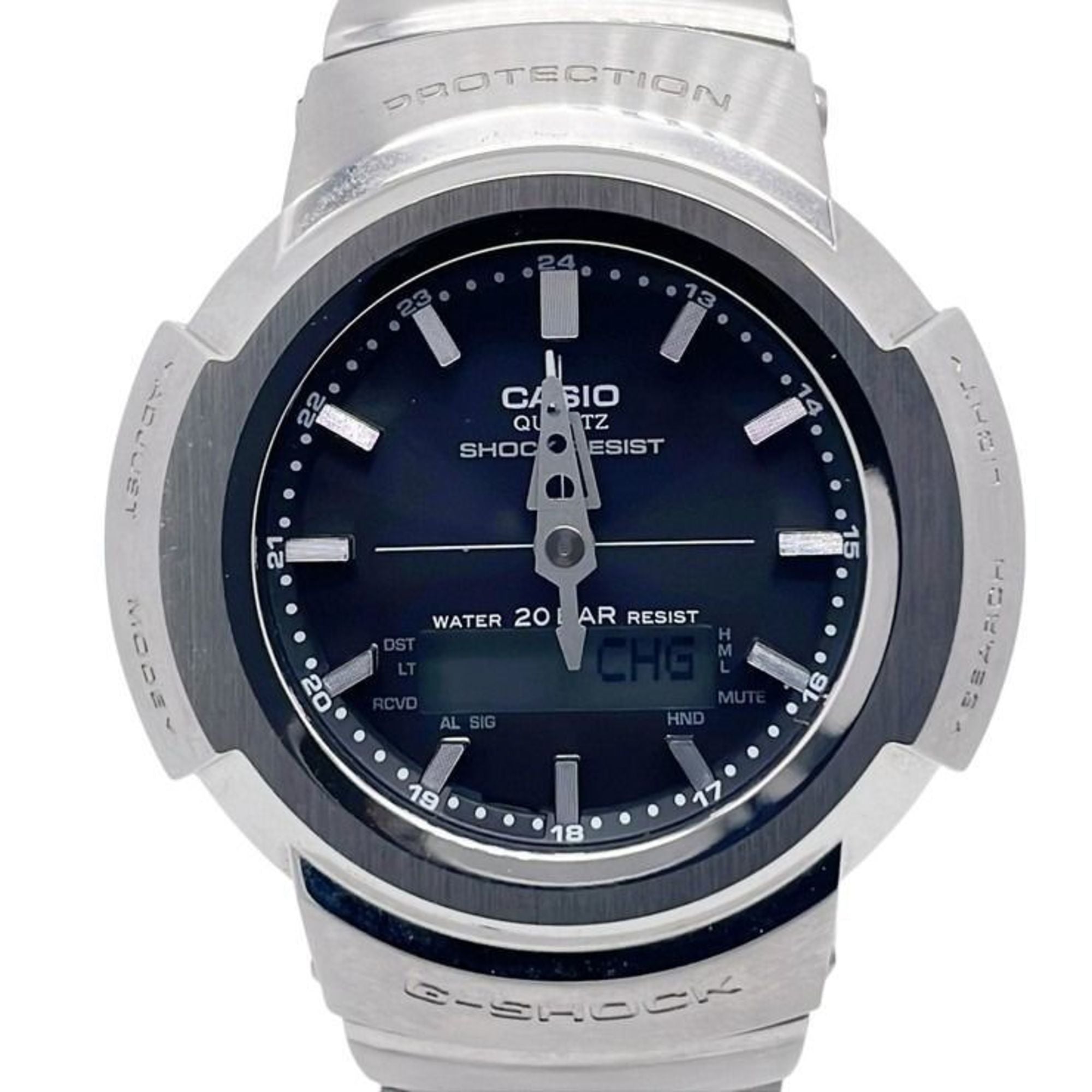 CASIO G-SHOCK FULL METAL AW500 SERIES AWM500D1AJF Black Silver Stainless Steel Men's Watch