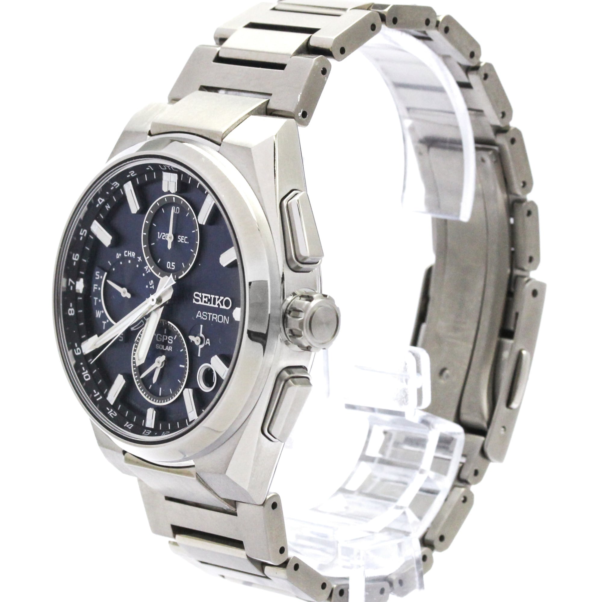 Seiko Astron SBXC161(5X83-0AE0) Navy Dial Titanium 42mm Watch