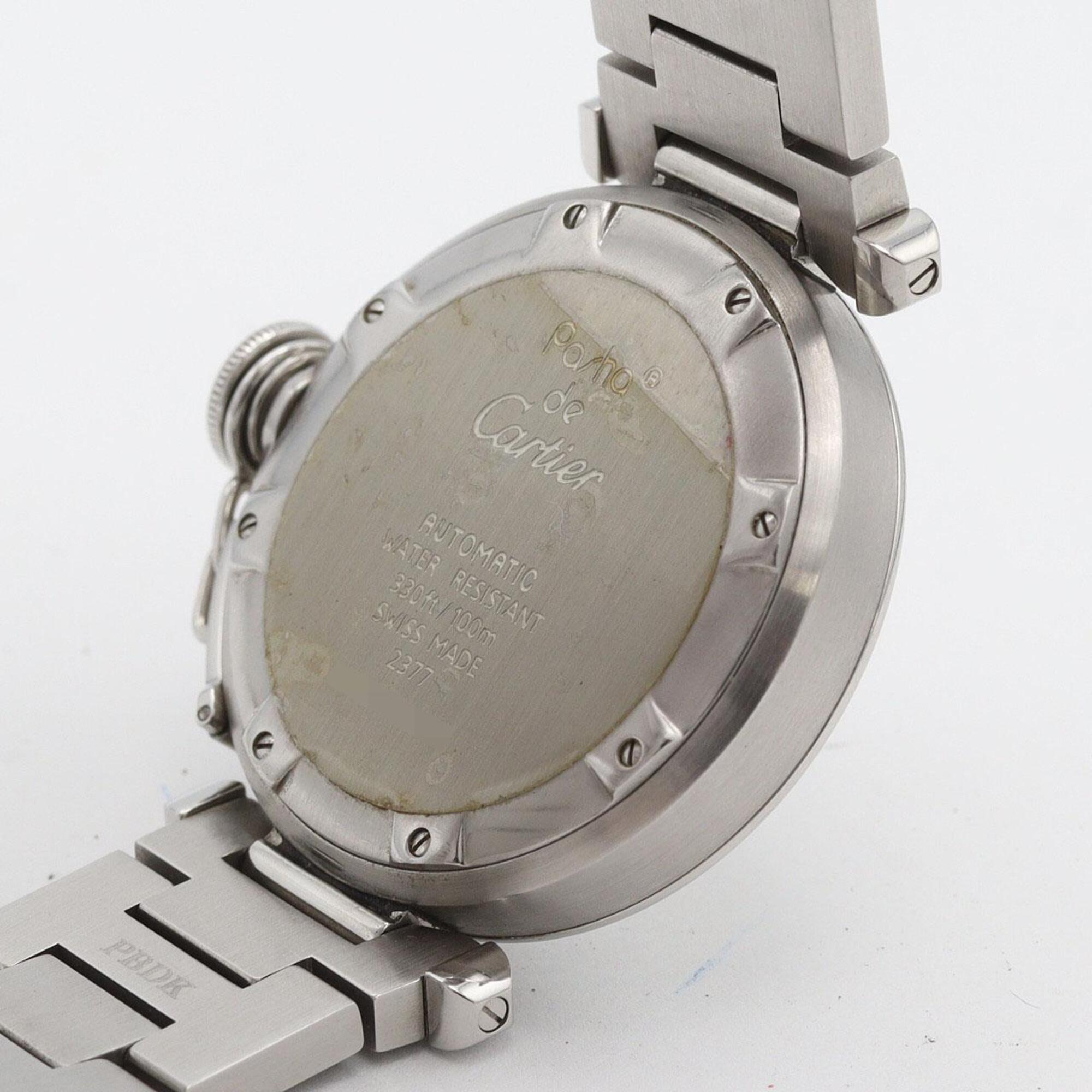 Cartier Pasha C GMT W31029M7 Stainless Steel Automatic Watch