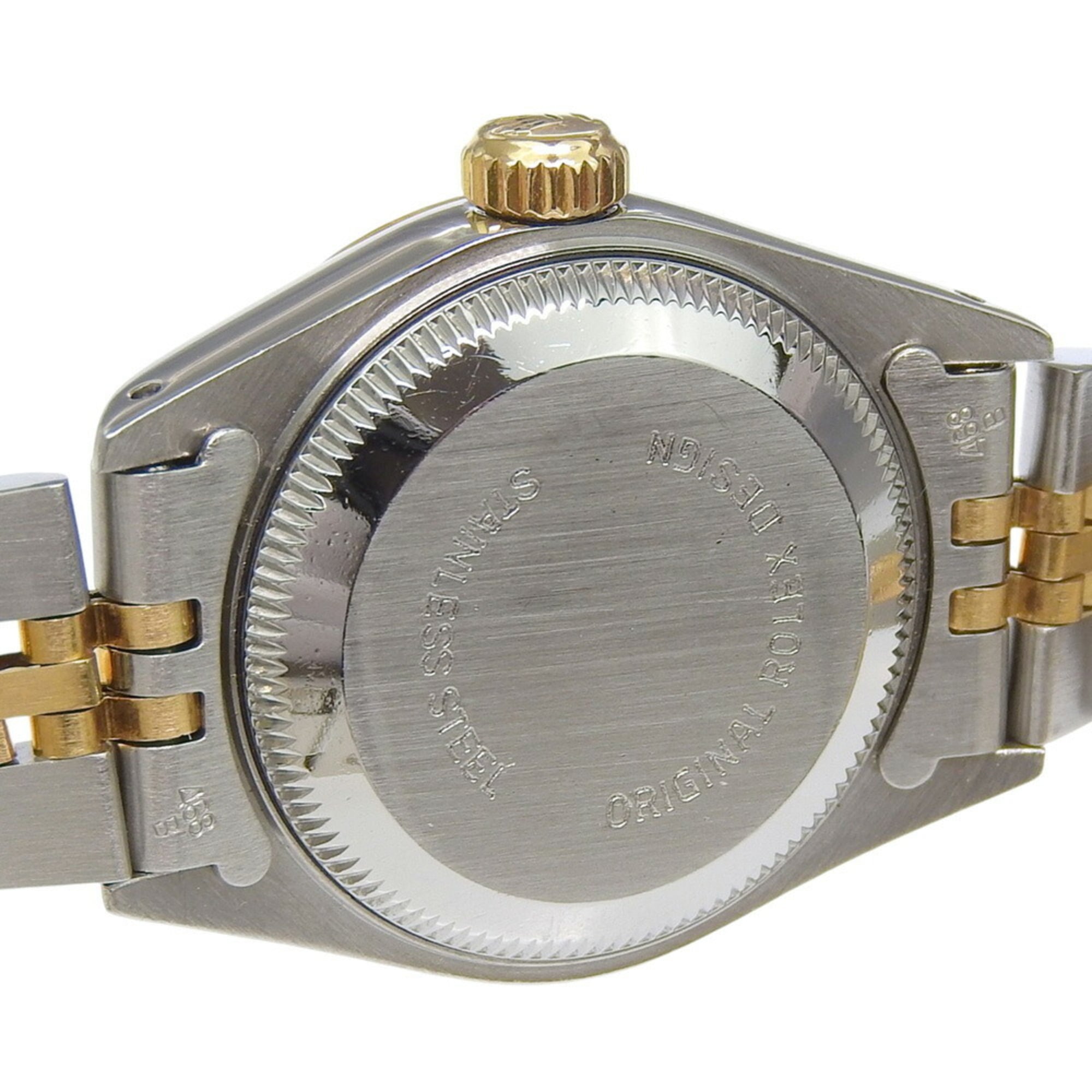 Rolex Datejust Zweifarbig 69173, Seriennummer im Bereich 96, Champagner Zifferblatt, Edelstahl, 18 Karat Gelbgold, Automatikaufzug.
