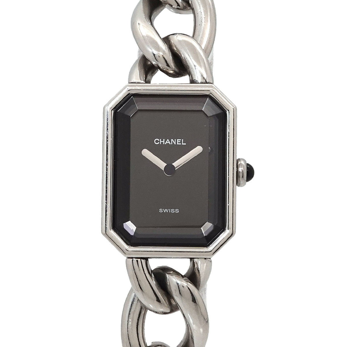 Chanel Première, großes Modell H0452 Schwarz Zifferblatt 20 mm Uhr