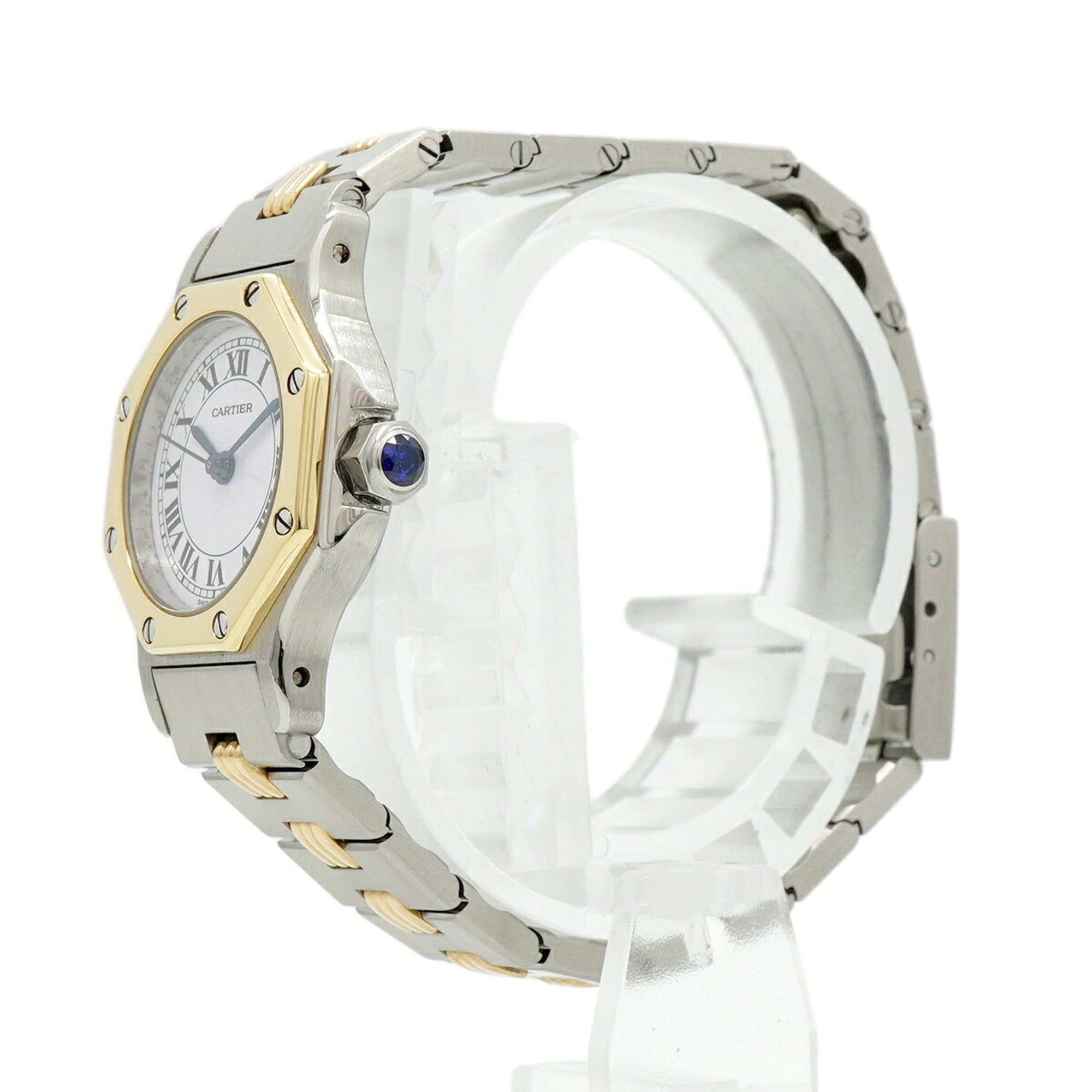 Montre Cartier Santos Octagon SM Blanc avec cadran de 24 mm