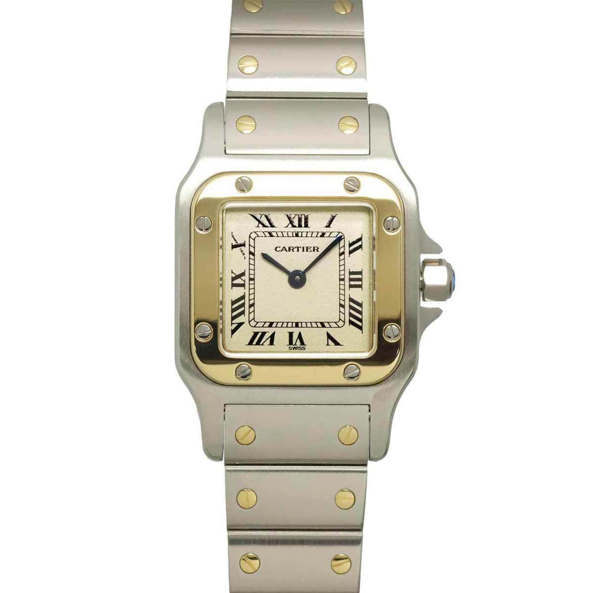 Cartier Santos Galbee SM W20012C4 Ivory Dial 23mm Watch