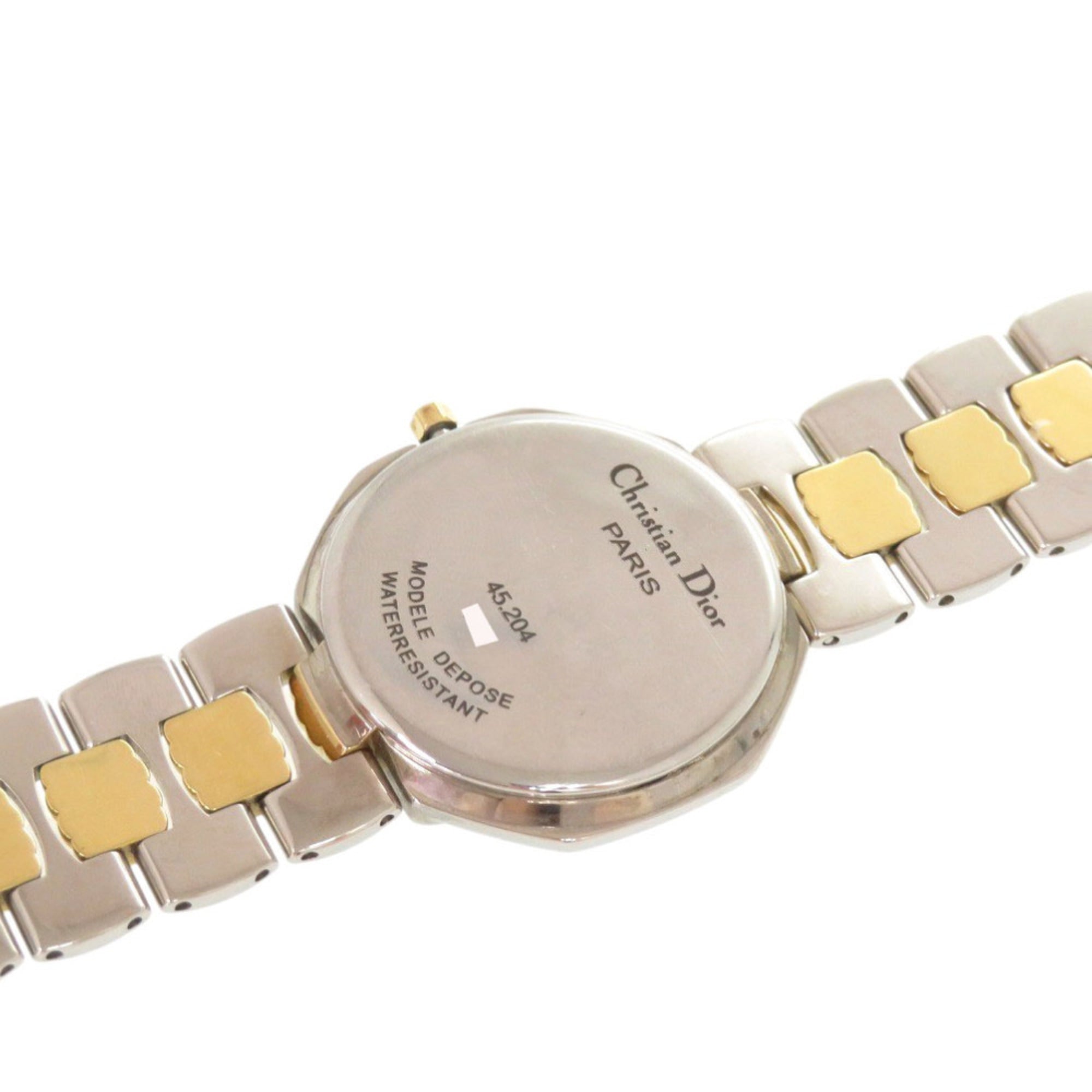 Christian Dior Octagon 45.204 Stainless Steel Silver and Gold Quartz W