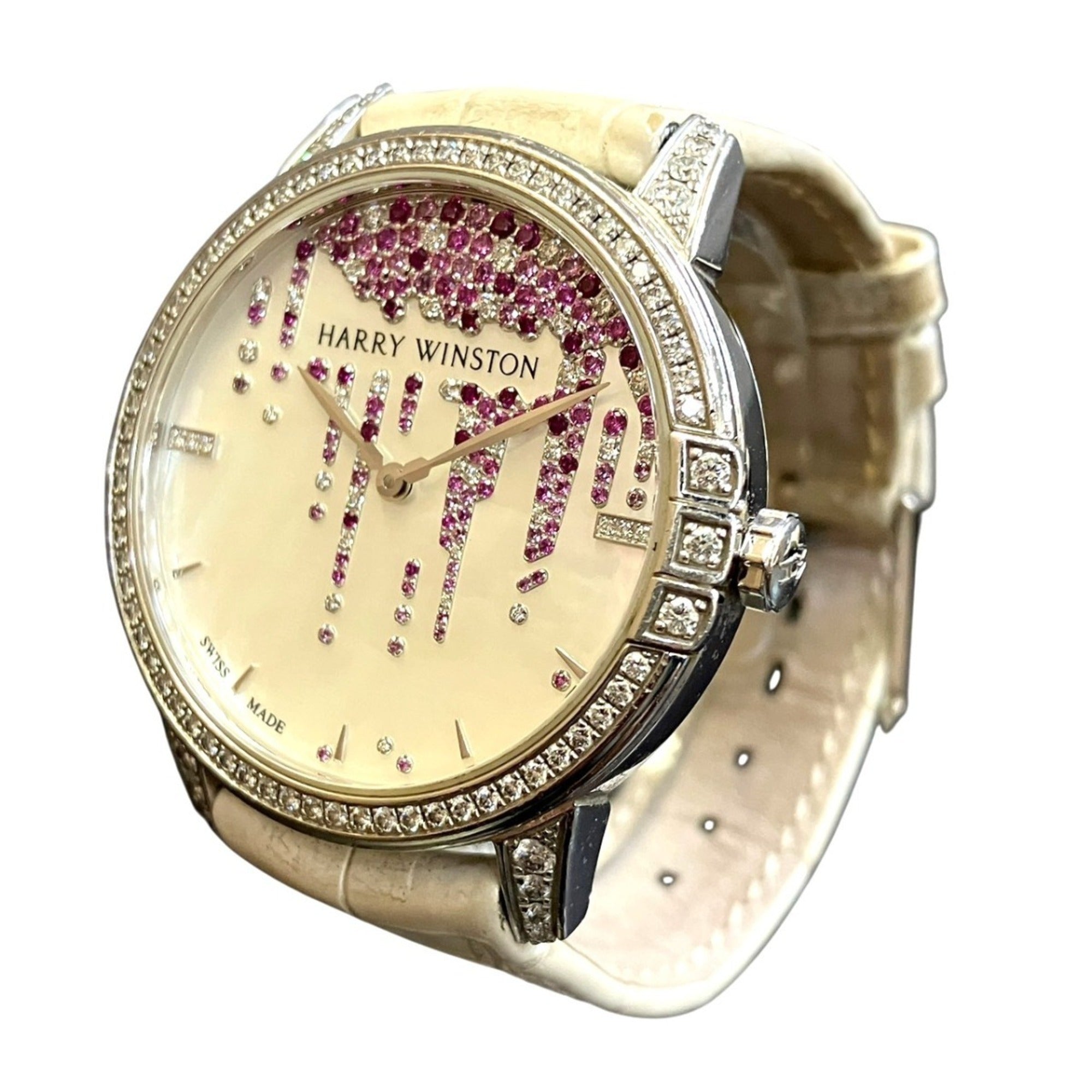 Harry Winston Midnight Diamond Stalactite MIDAHM36WW001 Pearl Dial 36mm Watch