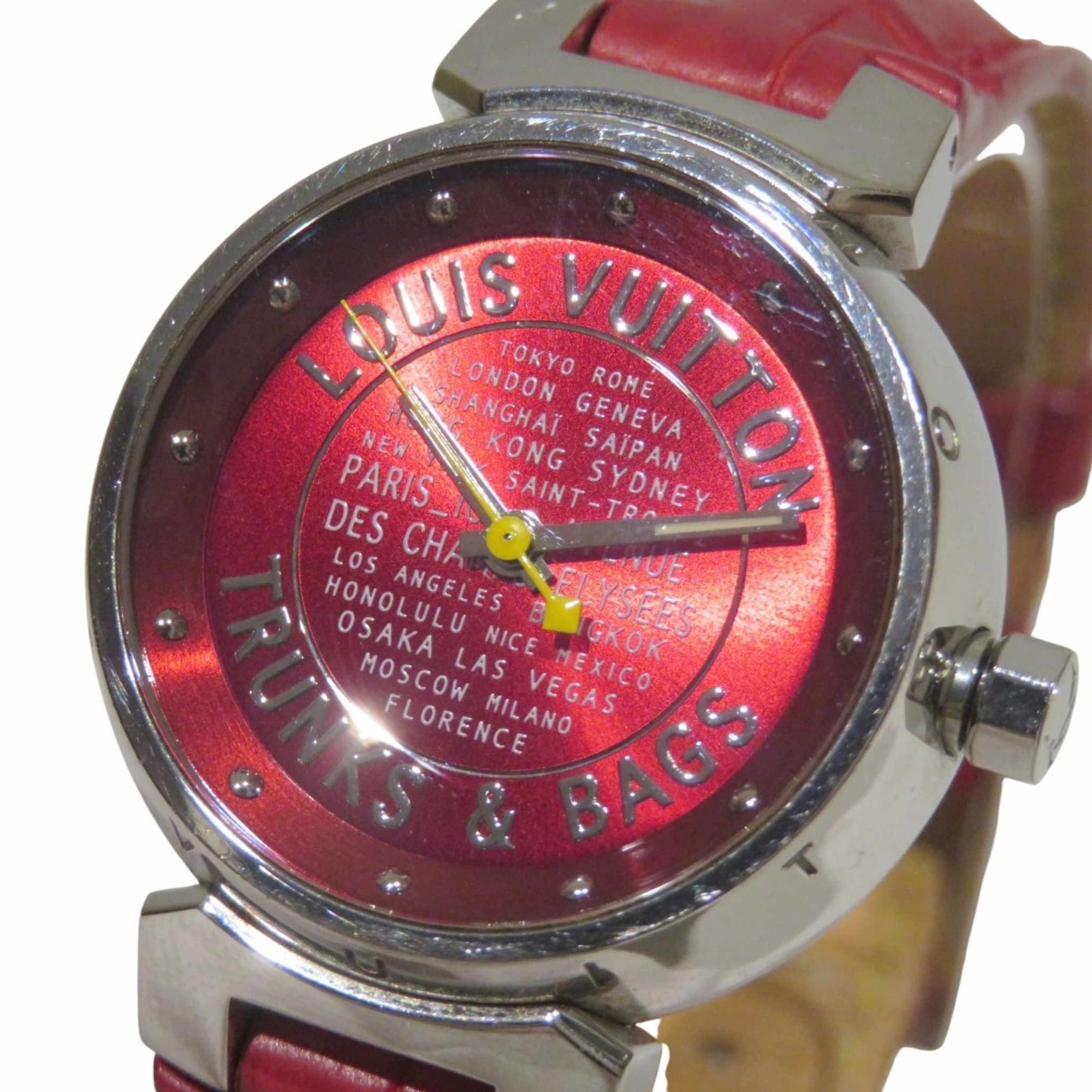 Louis Vuitton Tambour Q121N Red Dial 27mm Watch