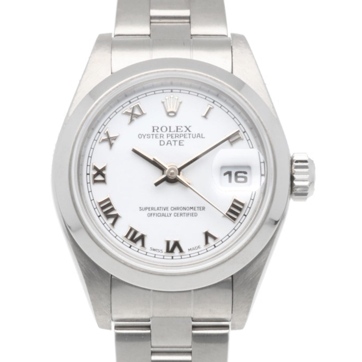 Rolex Date Oyster Perpetual 79160 White shell Dial 26mm Watch