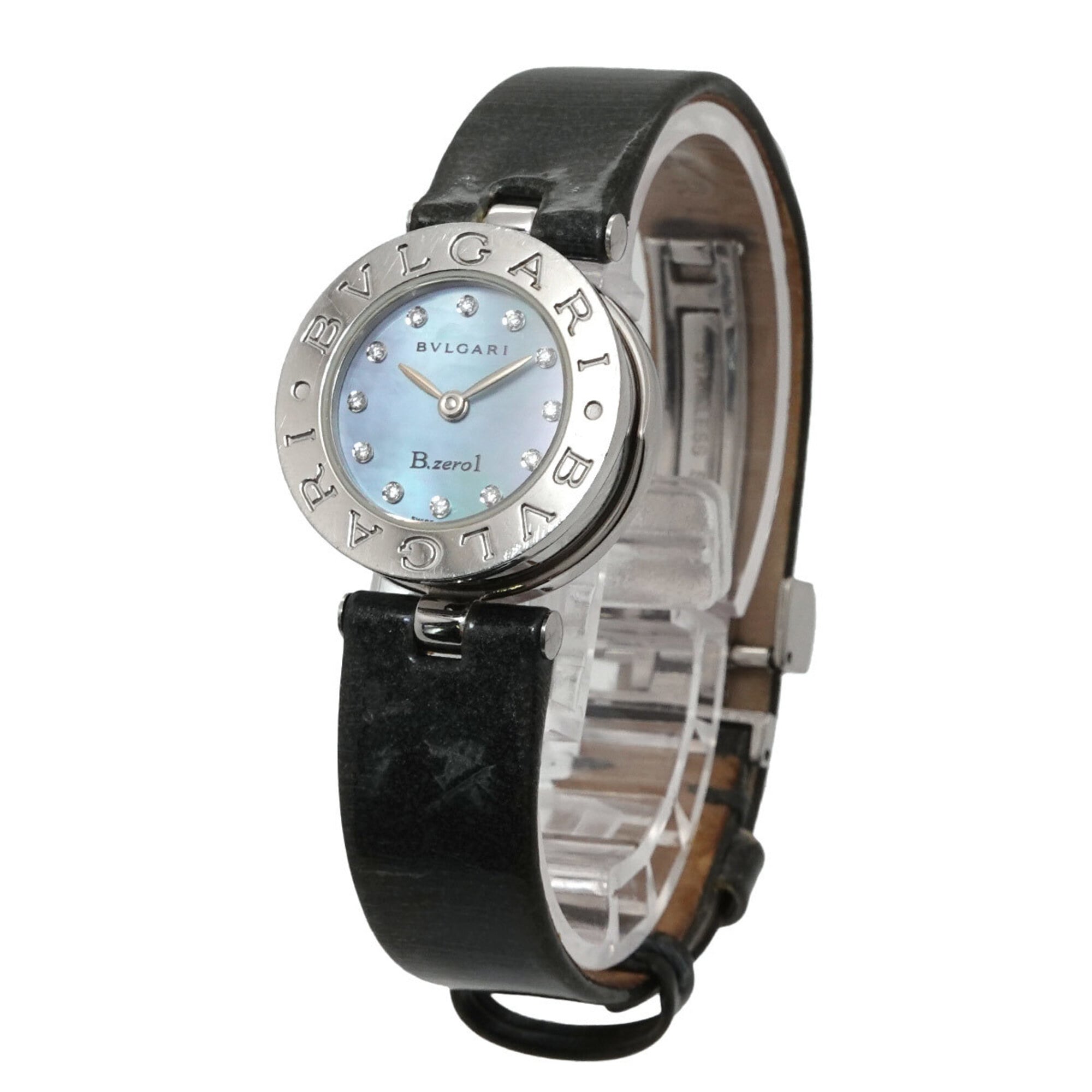 Bulgari BVLGARI B-Zero1 BZ22S Women's Watch 12P Diamond Blue Shell Quartz