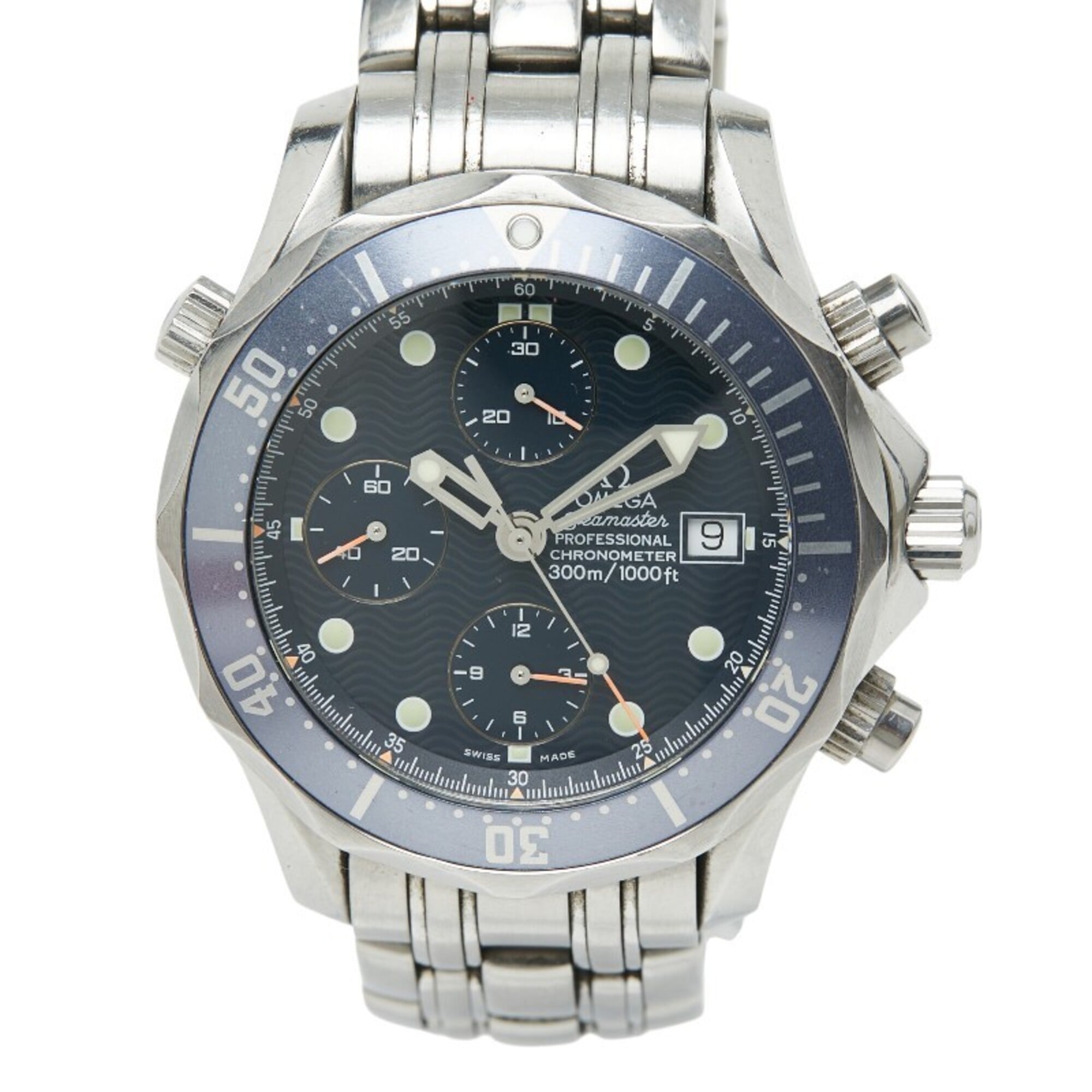 Omega Seamaster 300M Chronograph Watch 2599.80 Automatic (with manual winding) Navy Dial Stainless Steel Men's OMEGA