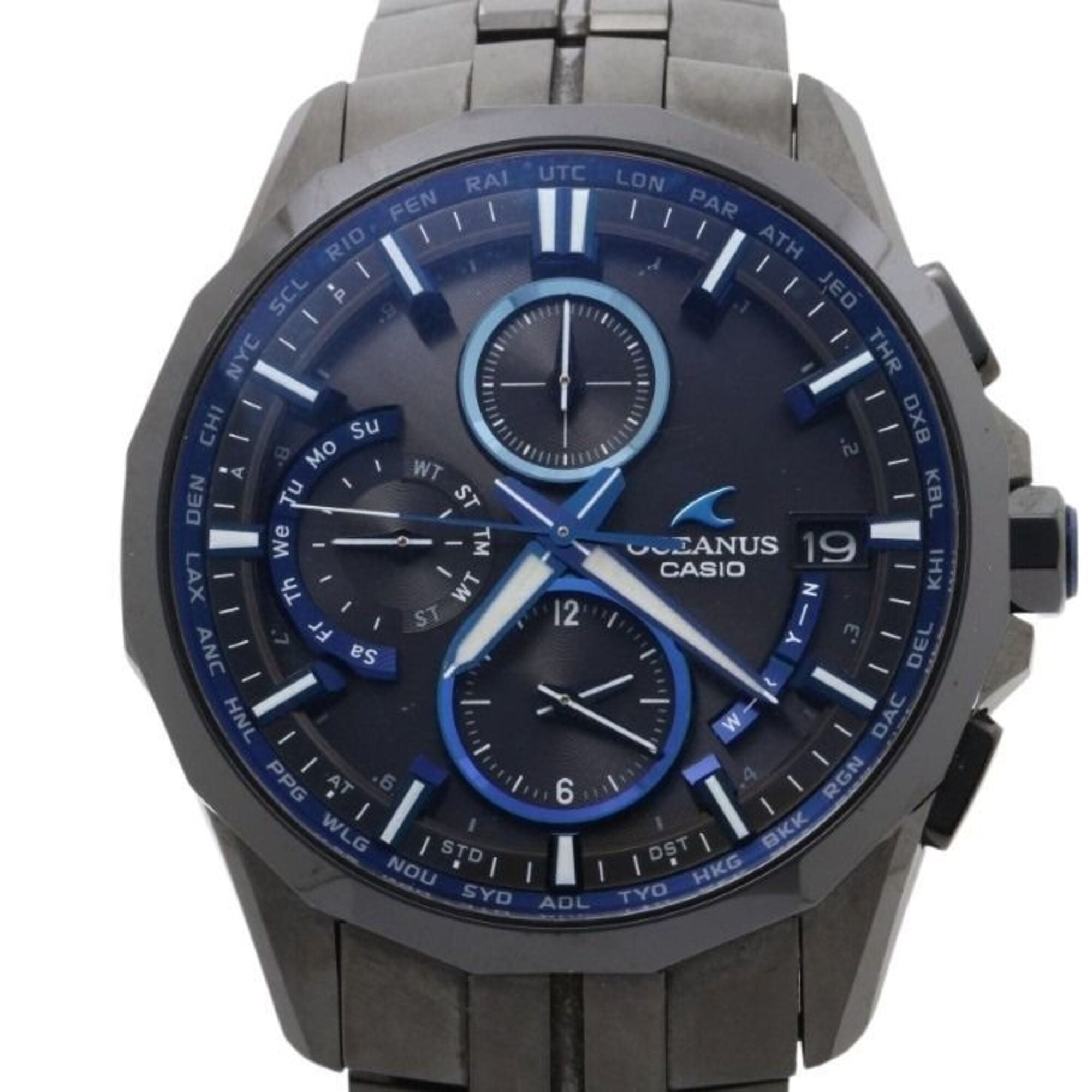 Casio OCEANUS Manta OCW-S3001B-1AJF Schwarz Zifferblatt 44 mm Uhr