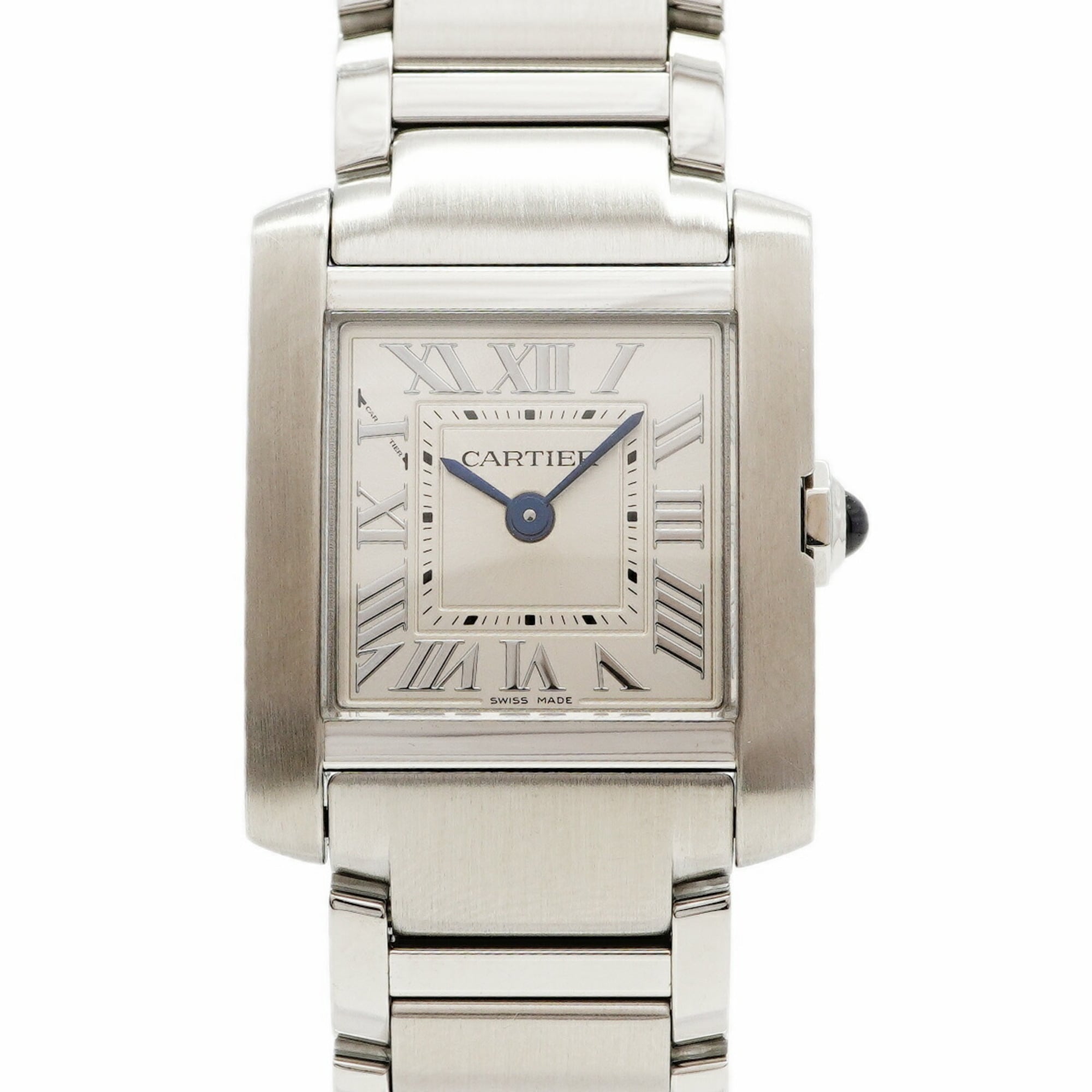 Cartier Tank FranÃ§aise SM WSTA0065 Silver Dial Women's Watch