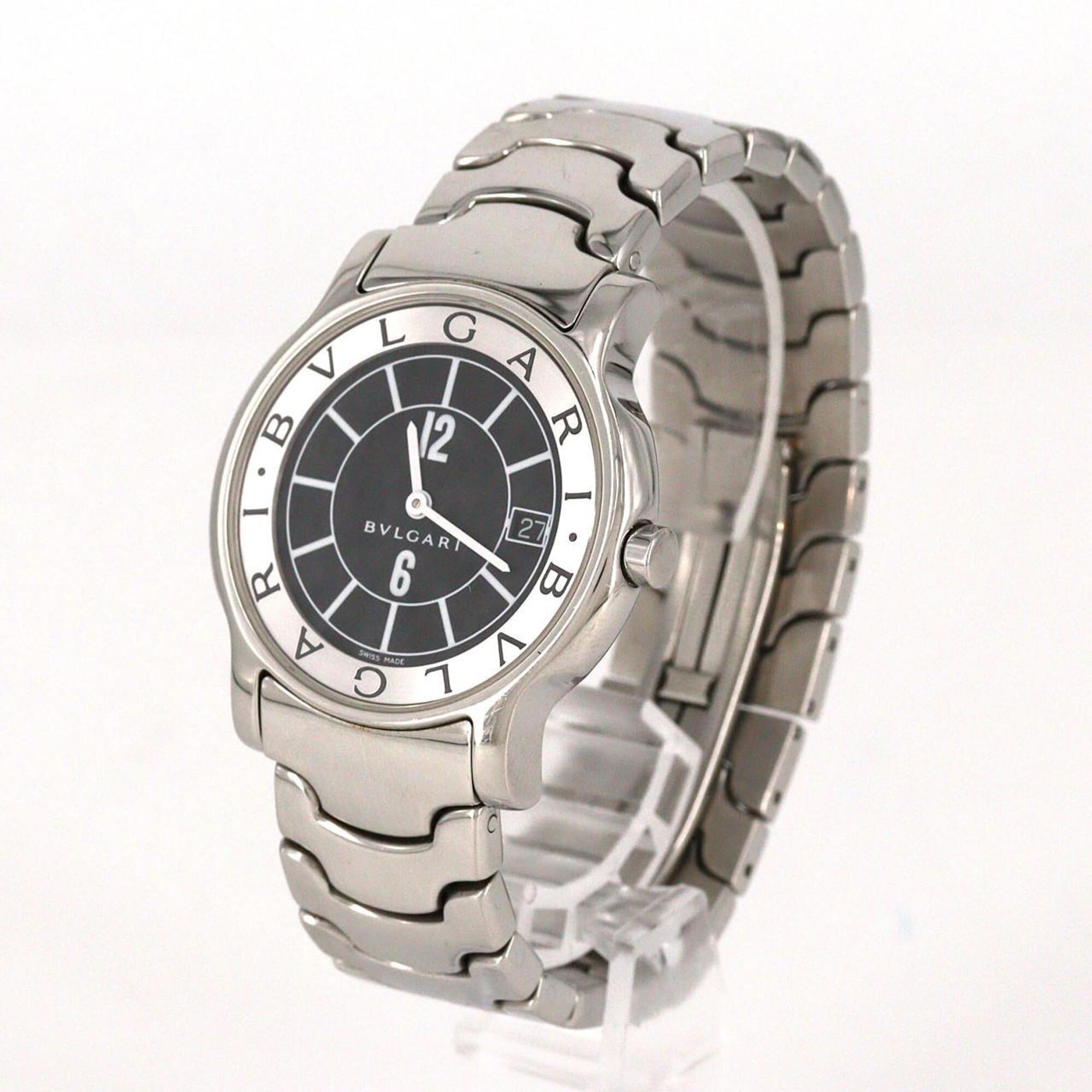 Bvlgari Bulgari Solotempo ST35S Black Dial 35mm Watch