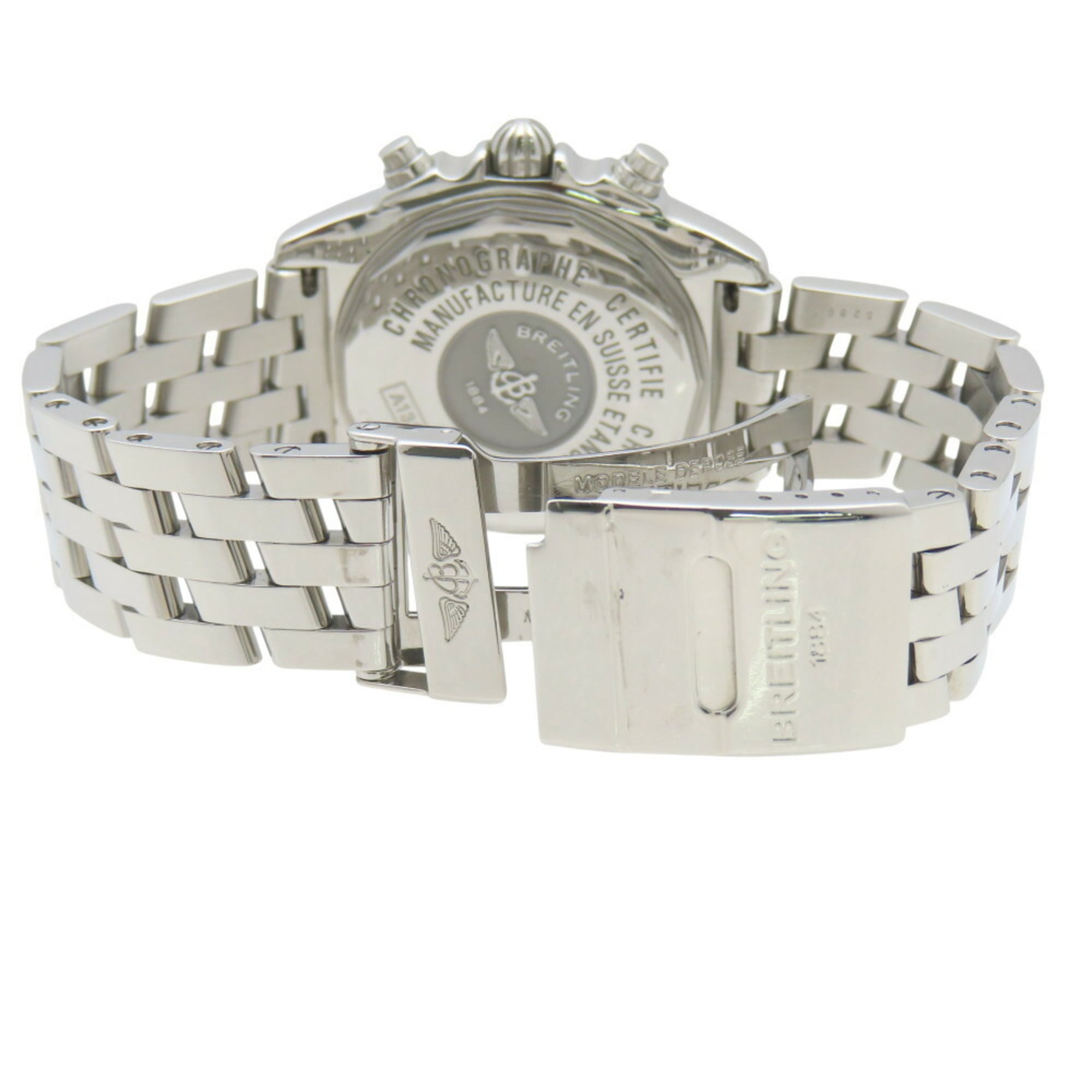 Breitling Chrono Cockpit met diamanten bezel A13358 Automatisch horloge Roestvrij staal/diamant Witte wijzerplaat 0227BREITLING Herenhorloge