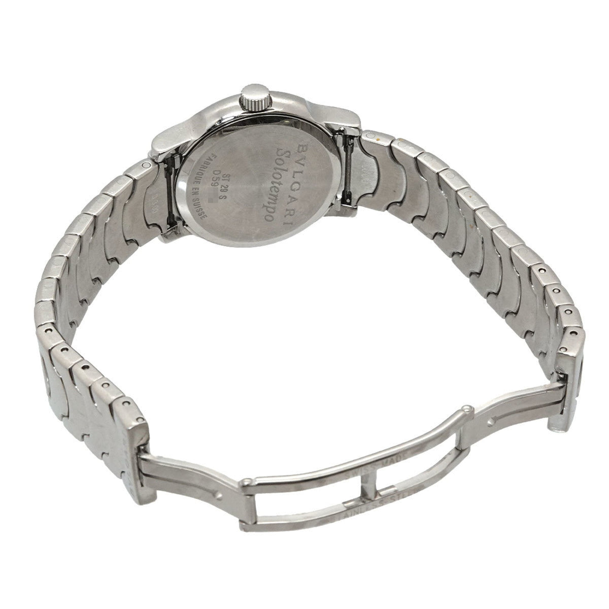 Bvlgari Bulgari BVLGARI Solo Tempo ST29S horloge met zwarte wijzerplaat, 29 mm