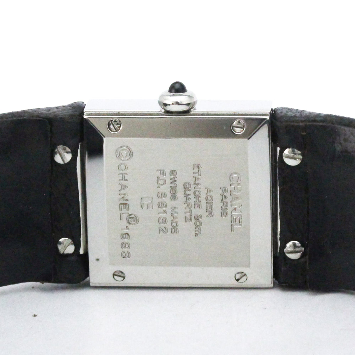 Chanel Matelasse H0116 horloge met zwarte wijzerplaat, 19 mm