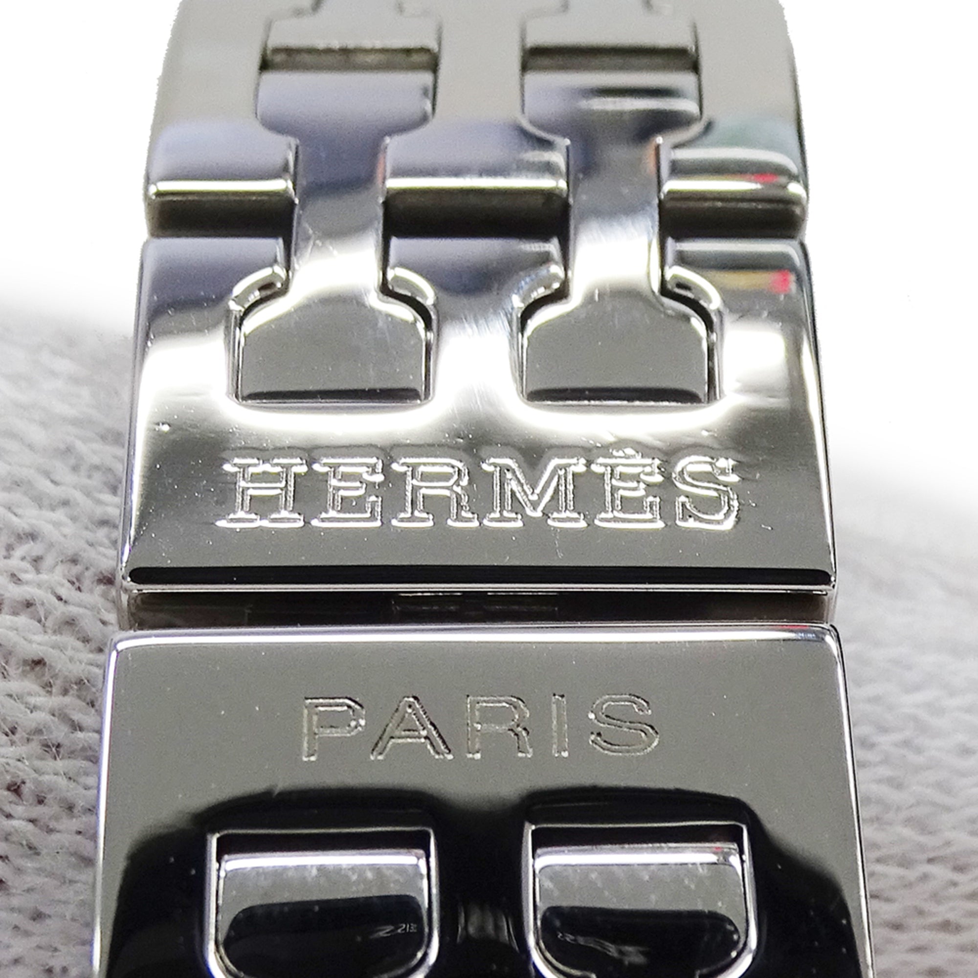 Hermès HERMES Montre pour femme, marque H-WatchQuartz QZ, acier inoxydable SS, HH1.210, argent Noir