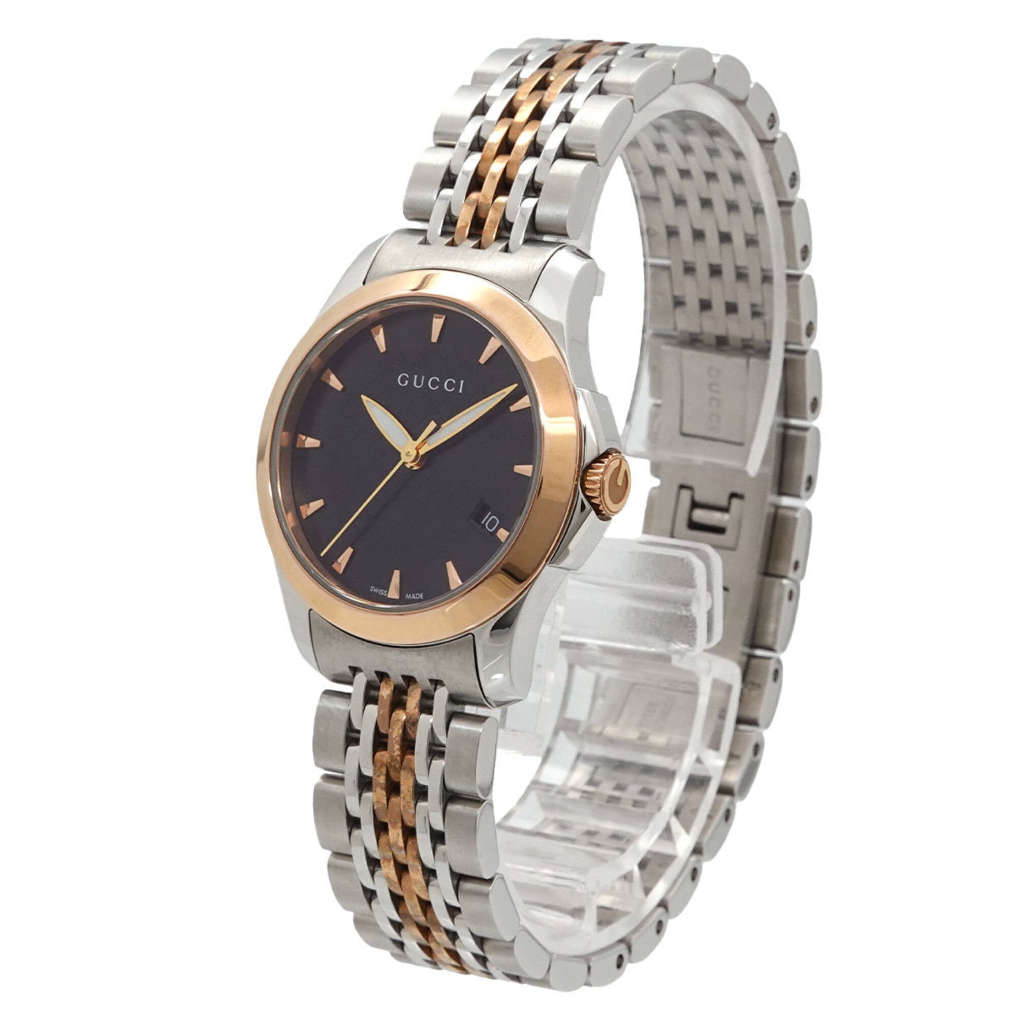 Gucci G-Timeless Combination 126.5 Black Dial 28mm Watch