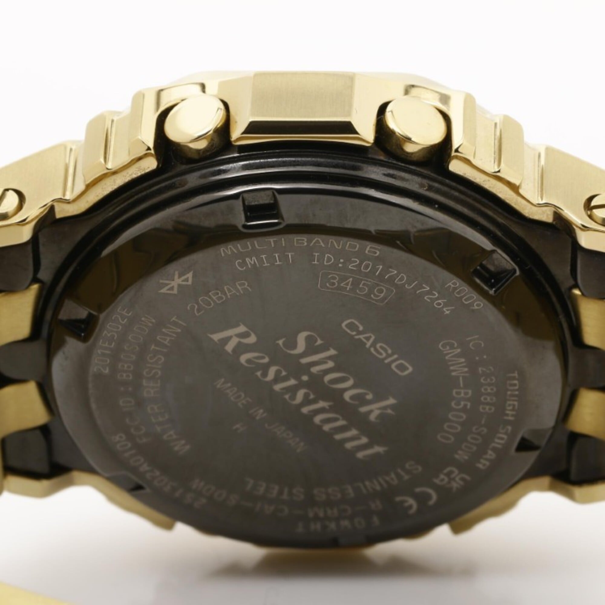 CASIO G-SHOCK FULL METAL 5000-serie GMW-B5000GD-9JF Zwart-gouden roestvrijstalen digitaal herenhorloge