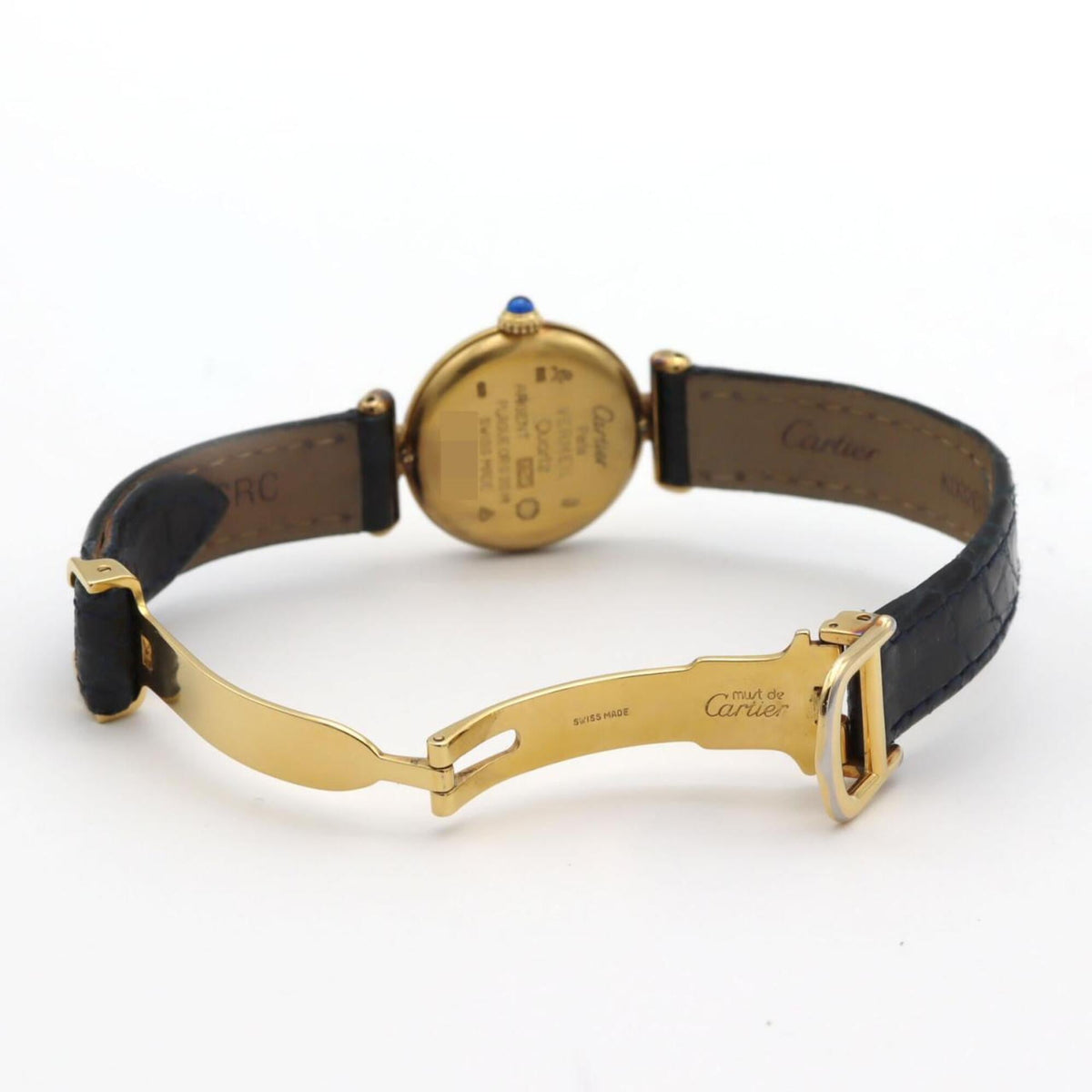 Cartier Must Colisée SM W1006654 gouden horloge met witte wijzerplaat, 24 mm