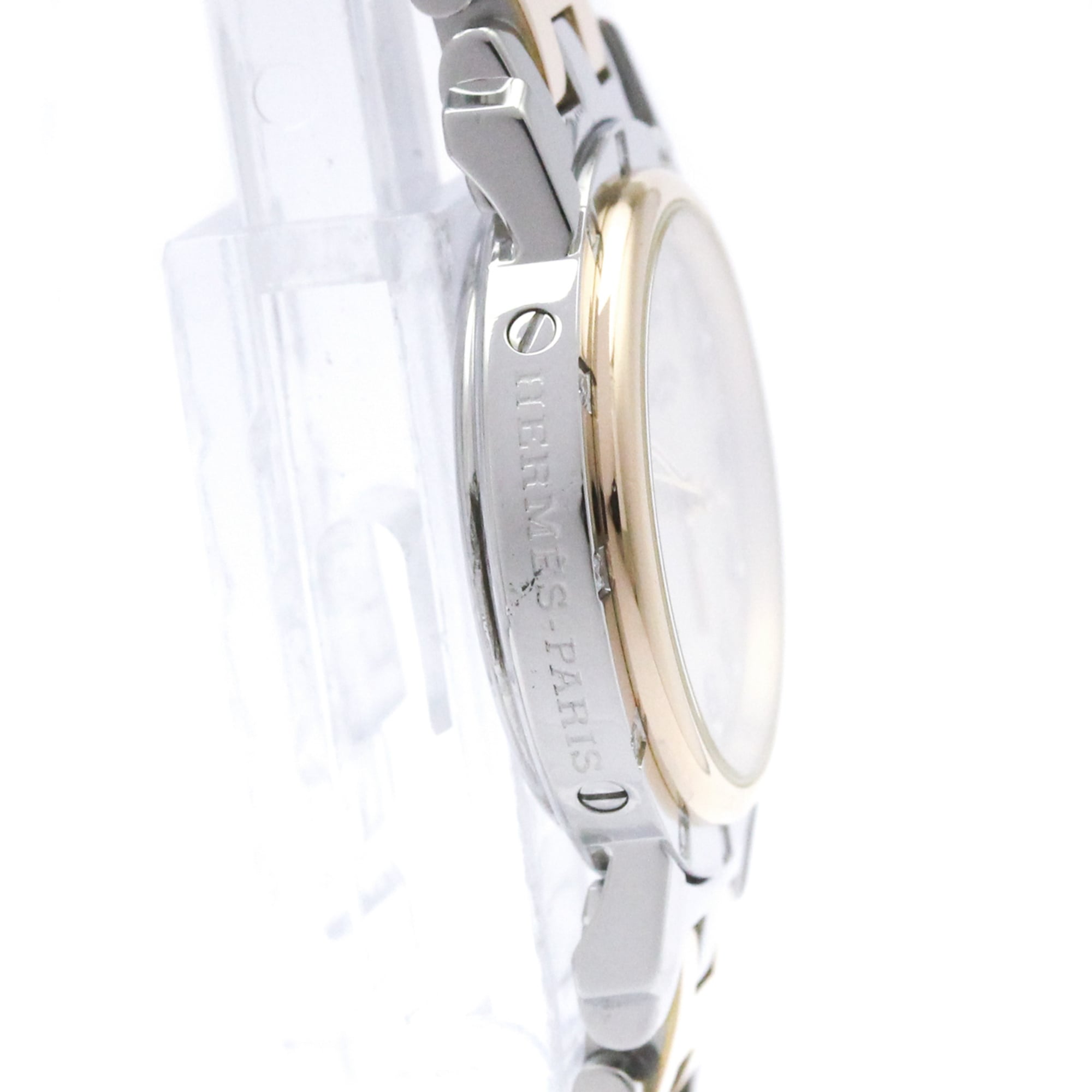 Montre HERMES Clipper Diamond Rose Cadran en nacre Quartz CL4.222