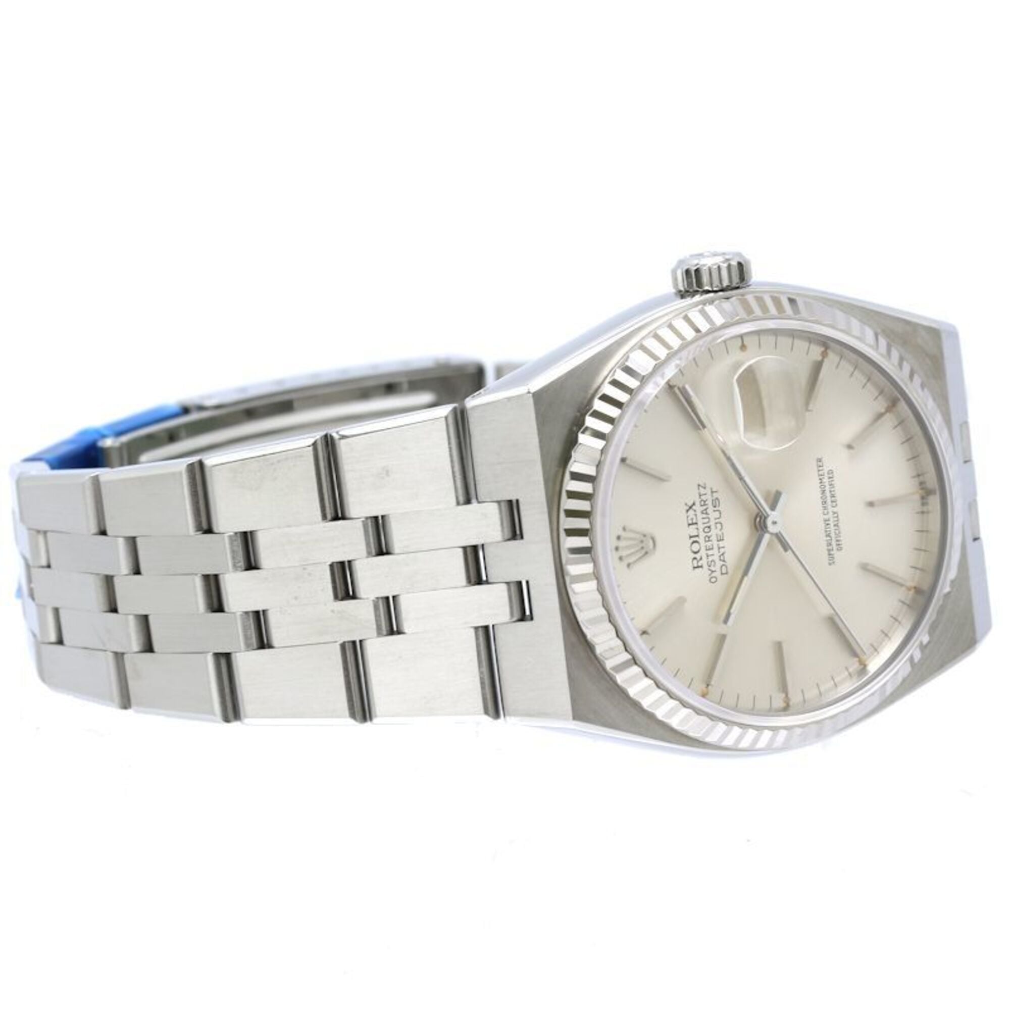 Rolex Datejust Oysterquartz 17014 Silber Zifferblatt 36 mm Uhr