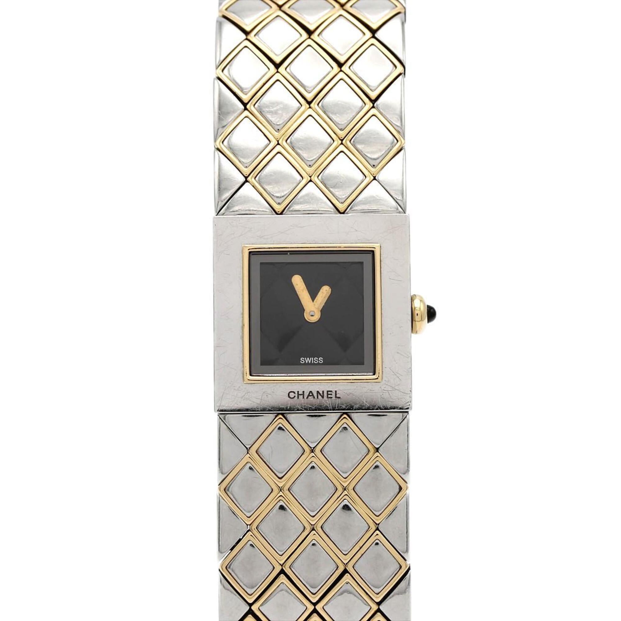 Montre Chanel Matelassé Combination H0475 Noir avec cadran de 19 mm