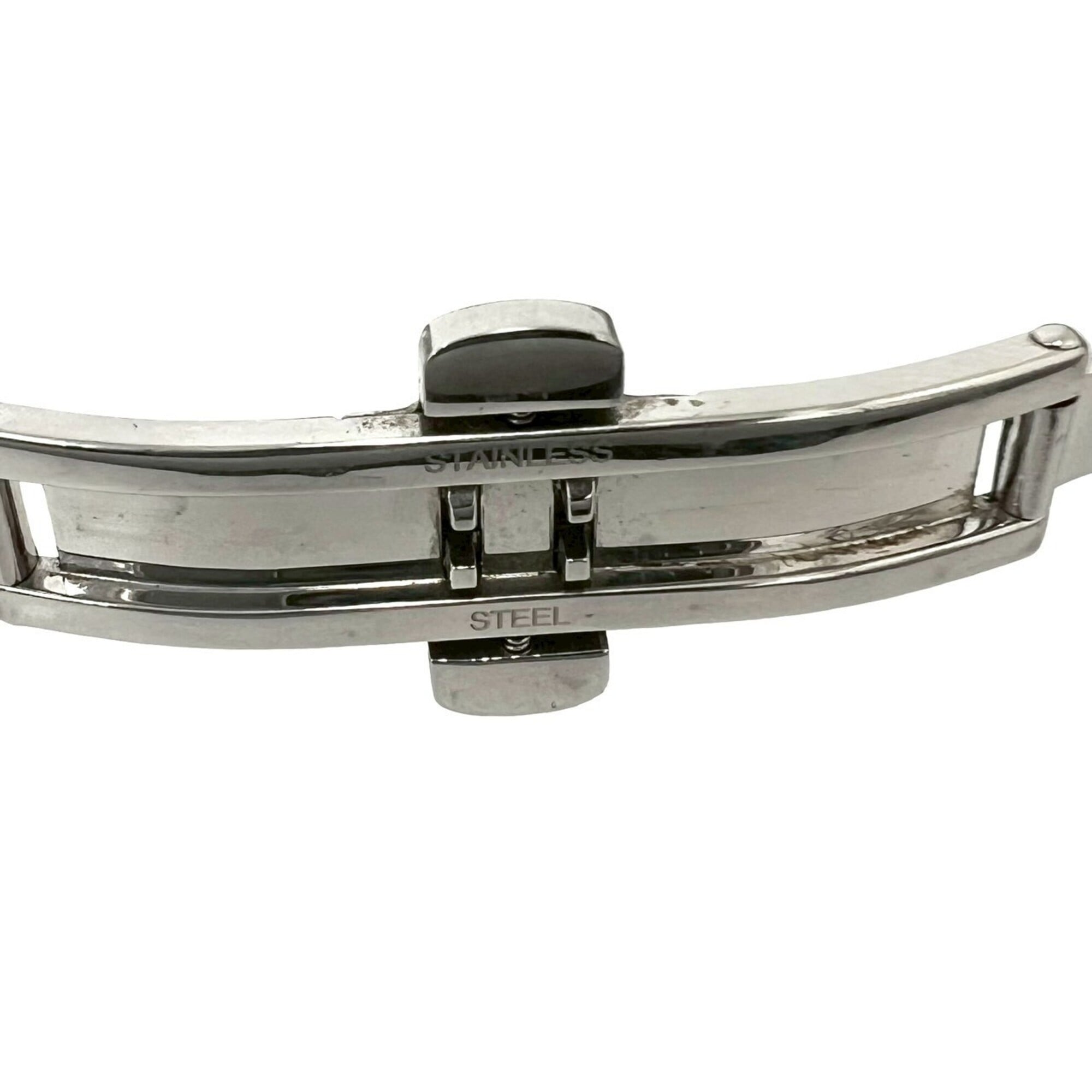 FENDI 750L Orologi FF Logo Stainless Steel Quartz Watch, Silver/Black, 39005