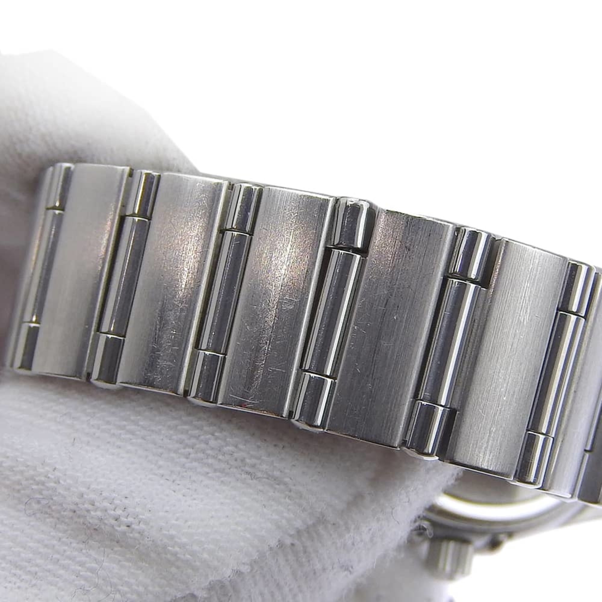 Omega Constellation Mini Uhr 1562.30 Edelstahl 1998 Quarz Analog Weiß Zifferblatt Damenuhr