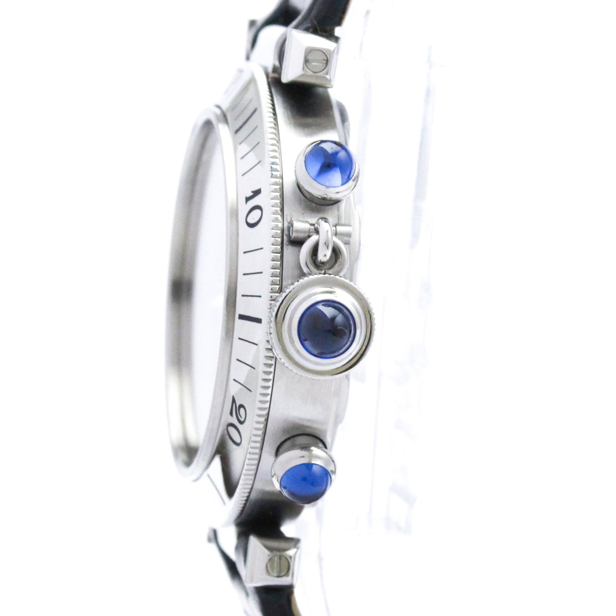 CARTIER Pasha Chronoreflex Steel Quartz Unisex Watch W3100855 Polished
