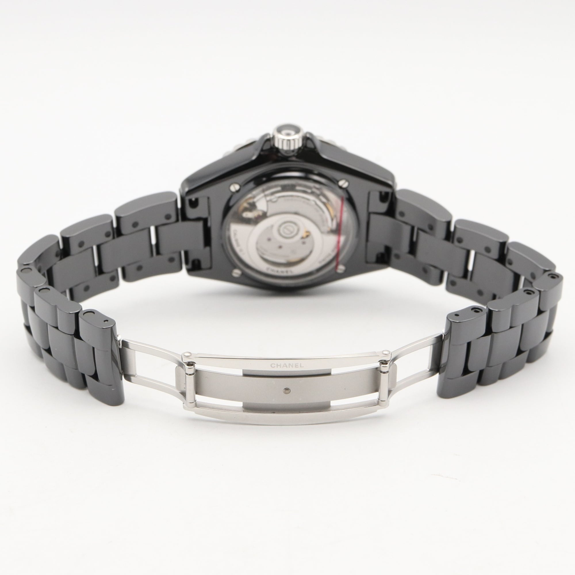 Chanel J12 12-Diamond Ceramic Diamond Black H5702 Black Dial 38mm Watch