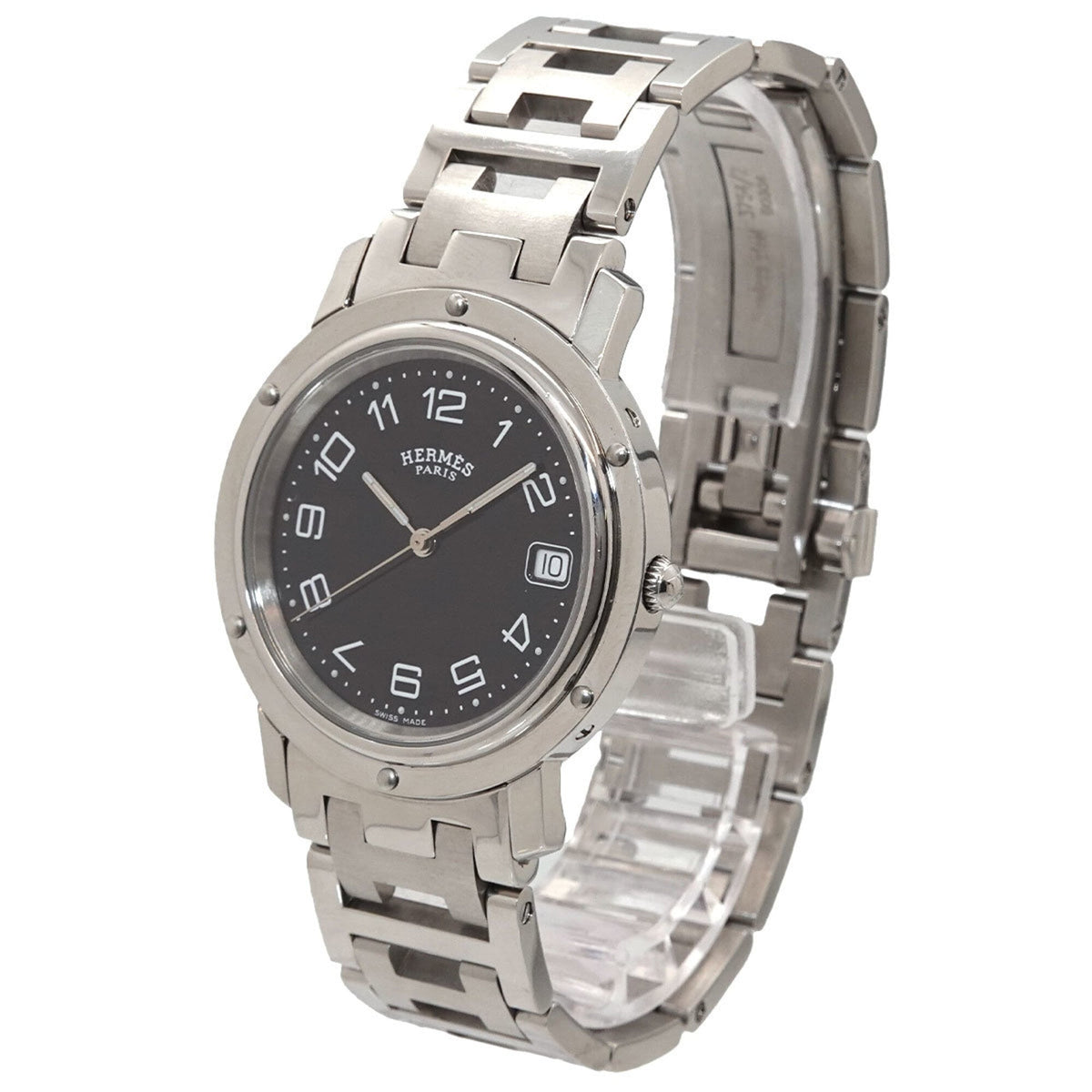 Hermes Clipper CL6 710 Schwarz Zifferblatt 36 mm Uhr