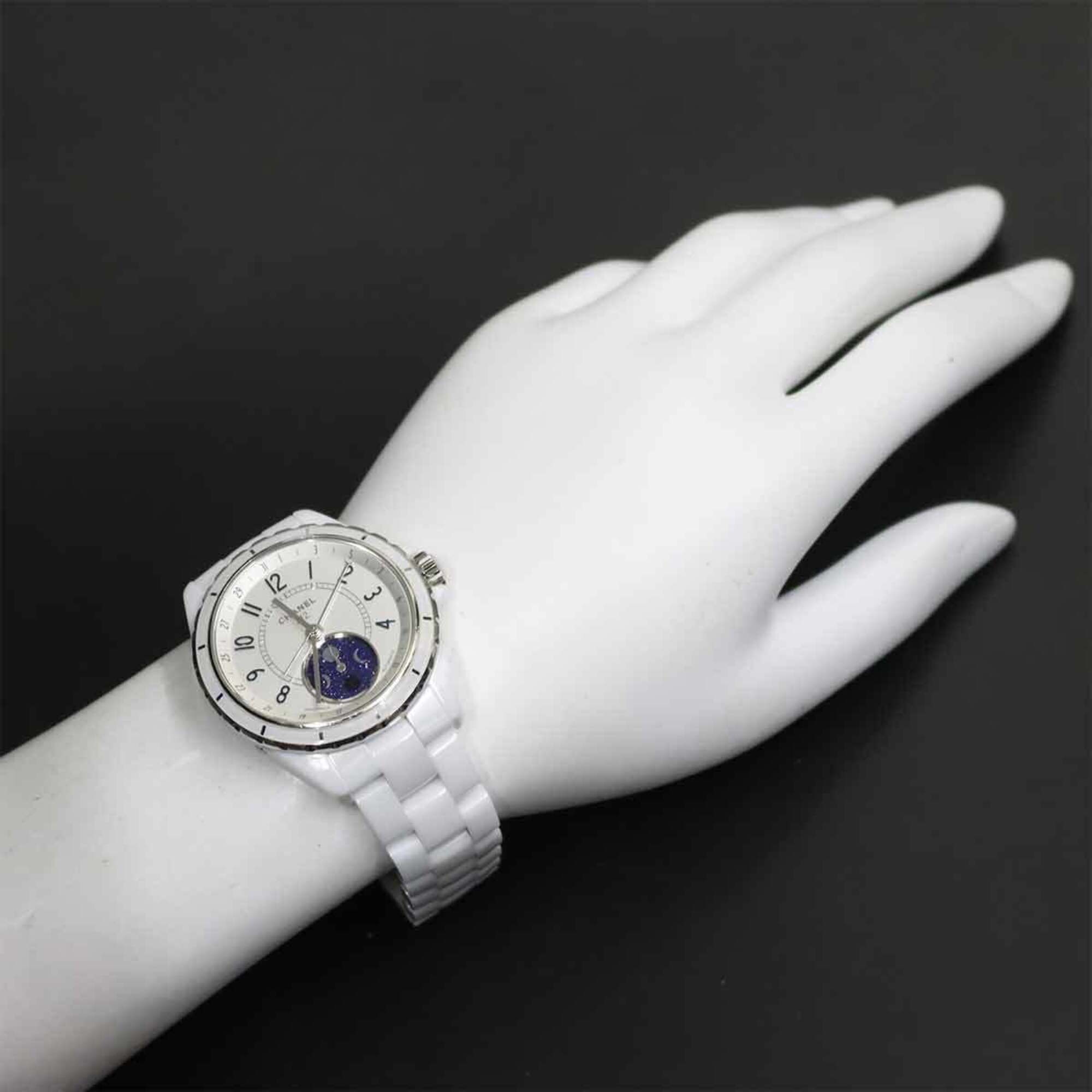 Chanel J12 Fars de Lune H3404 Moon Phase Men's Watch White Ceramic Automatic