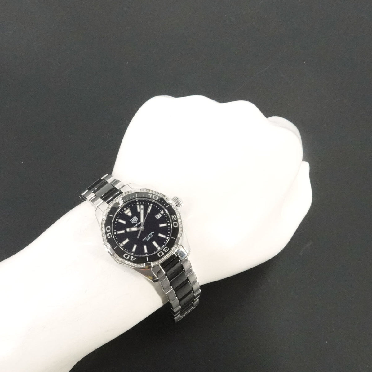 TAG Heuer Aquaracer WAY131G Schwarz Zifferblatt 35 mm Uhr